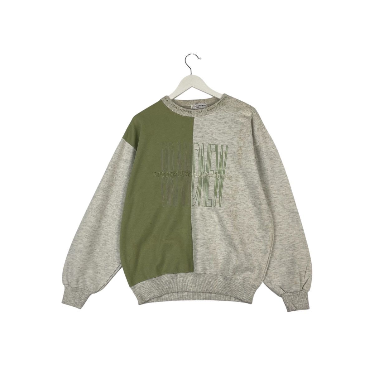 Designer × Vintage vintage Hoodie/sweater progressive culverteyou - Size US L / EU 52-54 / 3 - 1 Thumbnail