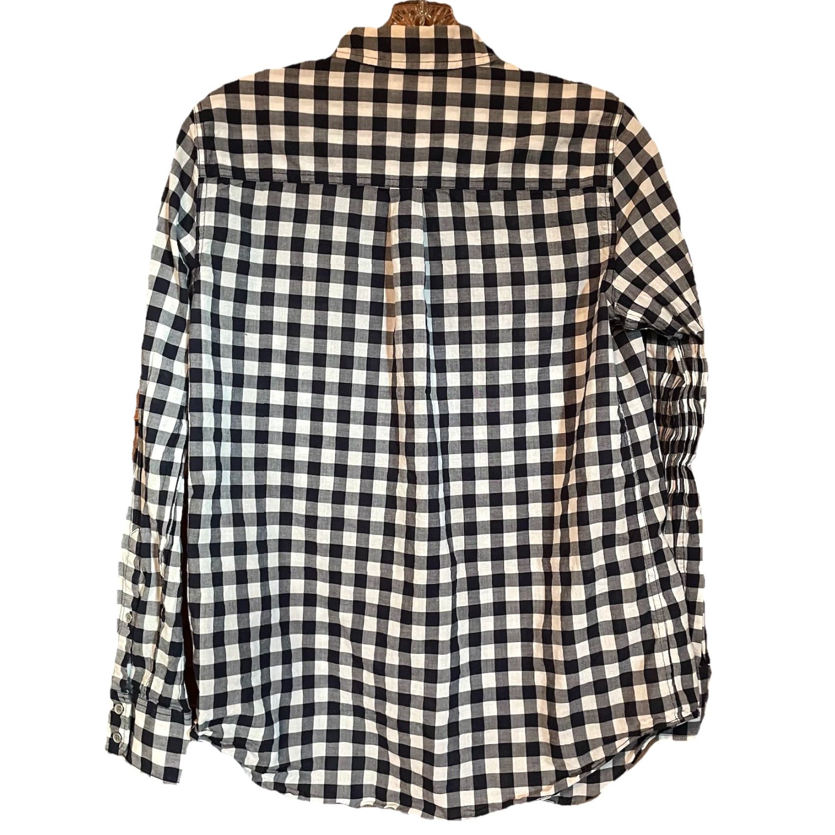 J.Crew J.Crew Shirt Women's S Classic boy fit B&W gingham check Casual Shirt Size S / US 4 / IT 40 - 3 Thumbnail