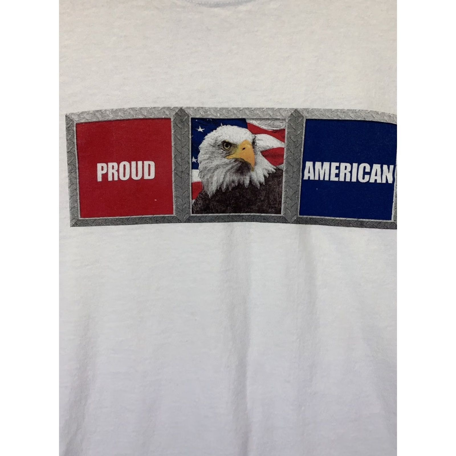 Anvil Anvil Proud American Bald Eagle Graphic T Shirt Adult Mens Womens Unisex Large- XL White Crew Neck Short Sleeve Cotton Graphic Print Vintage? Size XL / US 12-14 / IT 48-50 - 2 Thumbnail