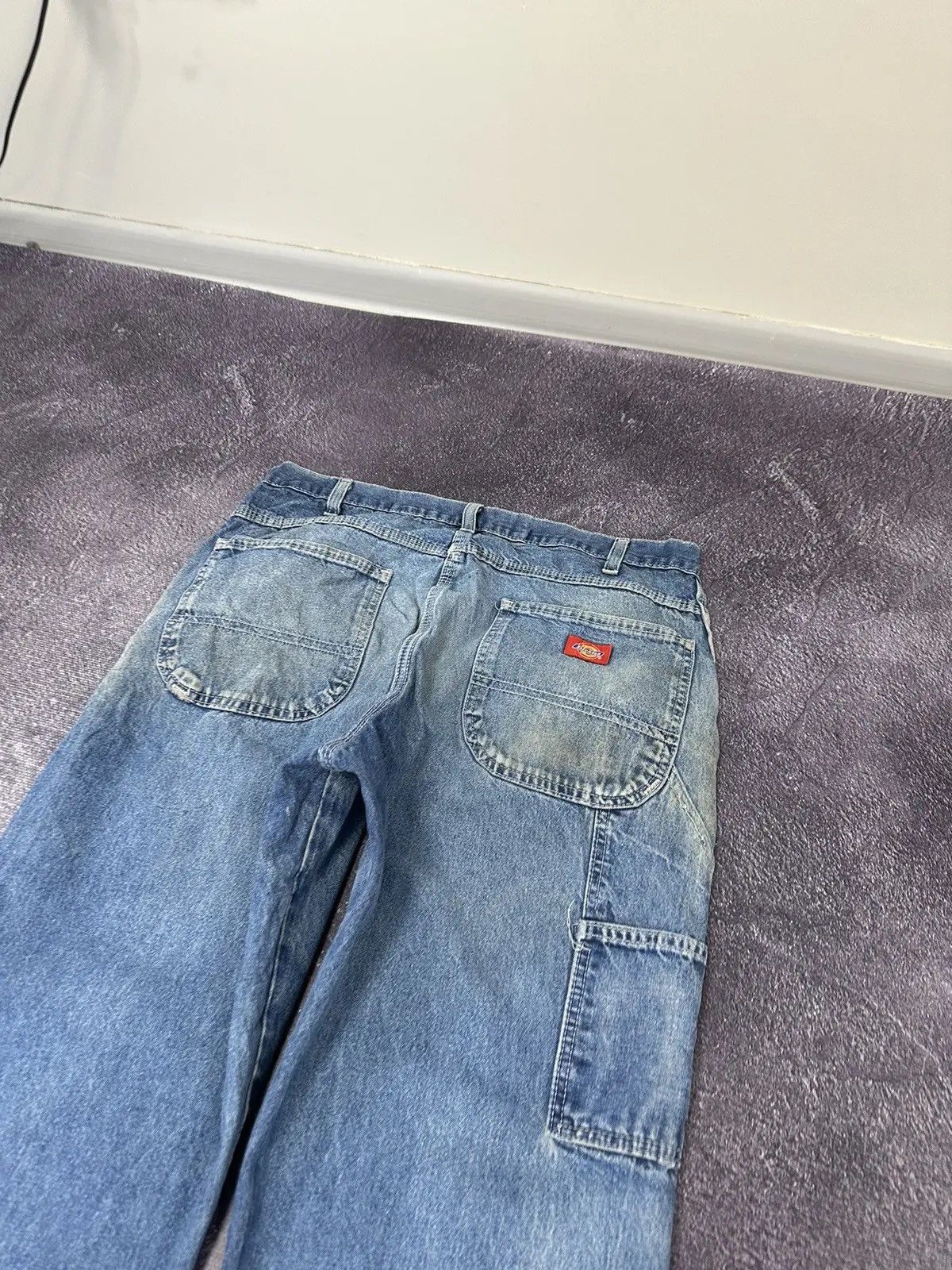 Dickies × Vintage Vintage 90s Dickies Faded Blue Denim Work Baggy Jeans Size US 34 / EU 50 - 6 Thumbnail