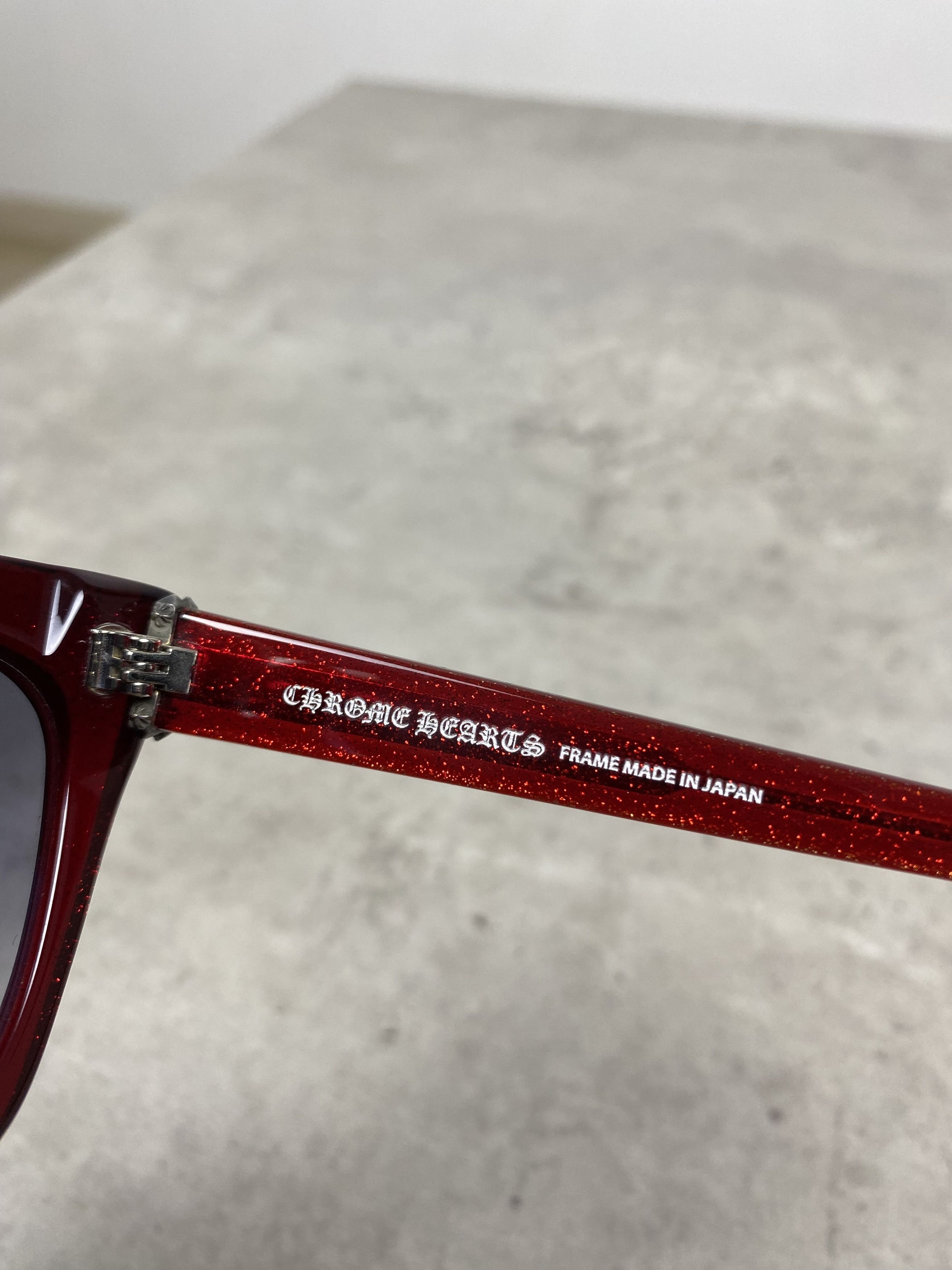 Chrome Hearts Chrome Hearts GLITTER GOO II RCRYS Sunglasses Red Size ONE SIZE - 10 Thumbnail