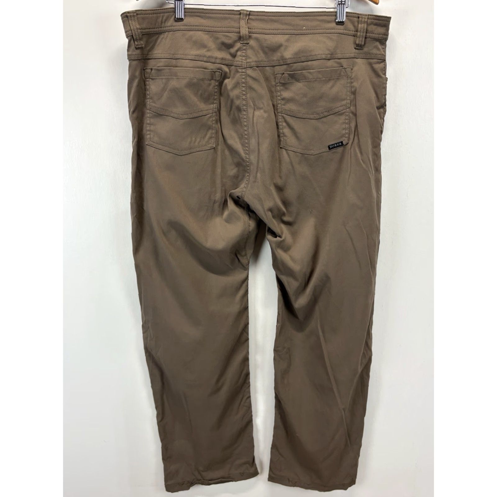 Prana VINTAGE? No — Actually Prana Brion Hiking Pants Slim Fit Men’s Size 38x32 Brown Nylon Stretch - 40" Waist Inseam 32" Regular, Hiking, Men Size US 38 / EU 54 - 3 Thumbnail