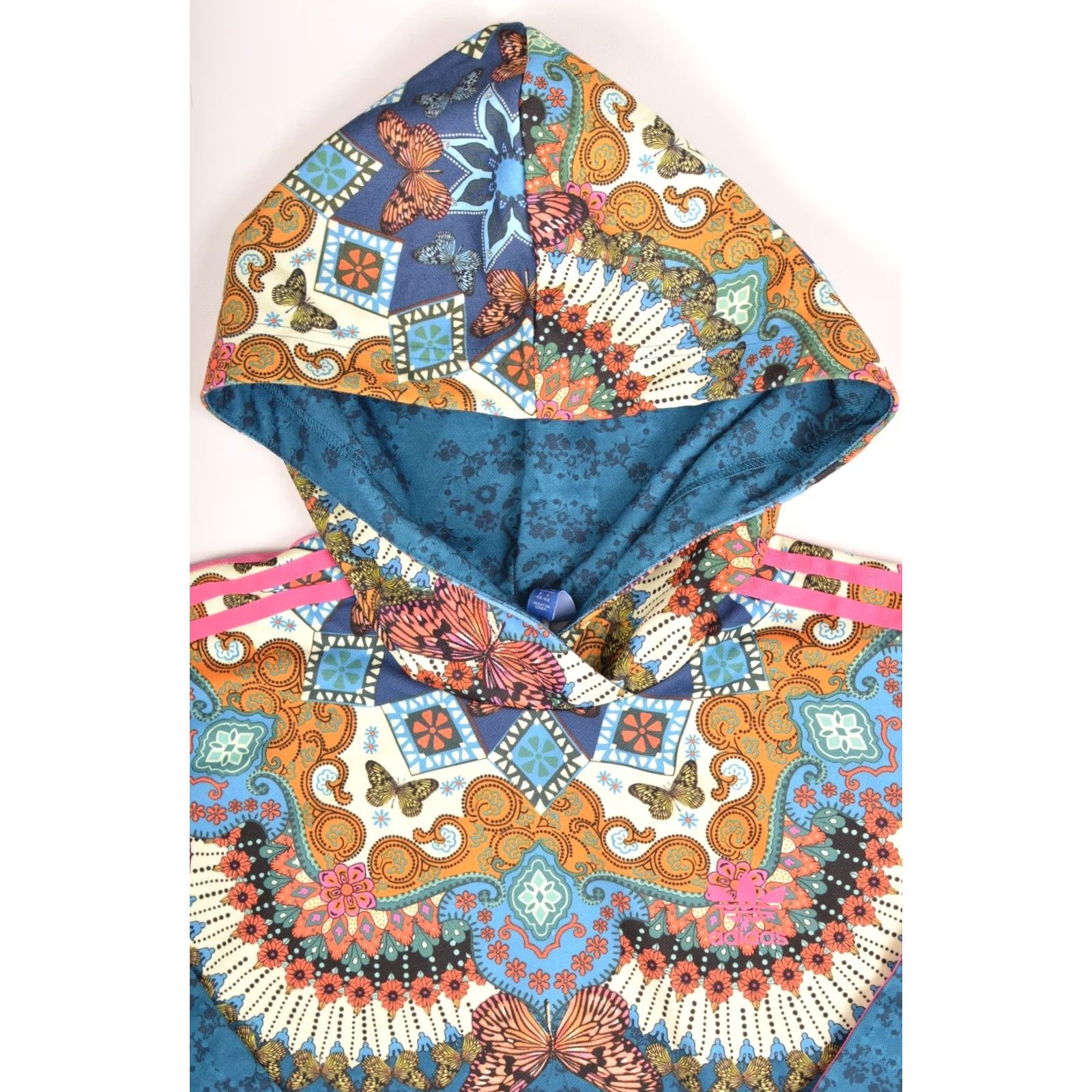 Adidas Adidas Originals Borbomix Womens Cropped Full-Print Hoodie Hoody BR5140 Size M Multicolor Pullover Activewear Women Size M / US 6-8 / IT 42-44 - 2 Thumbnail