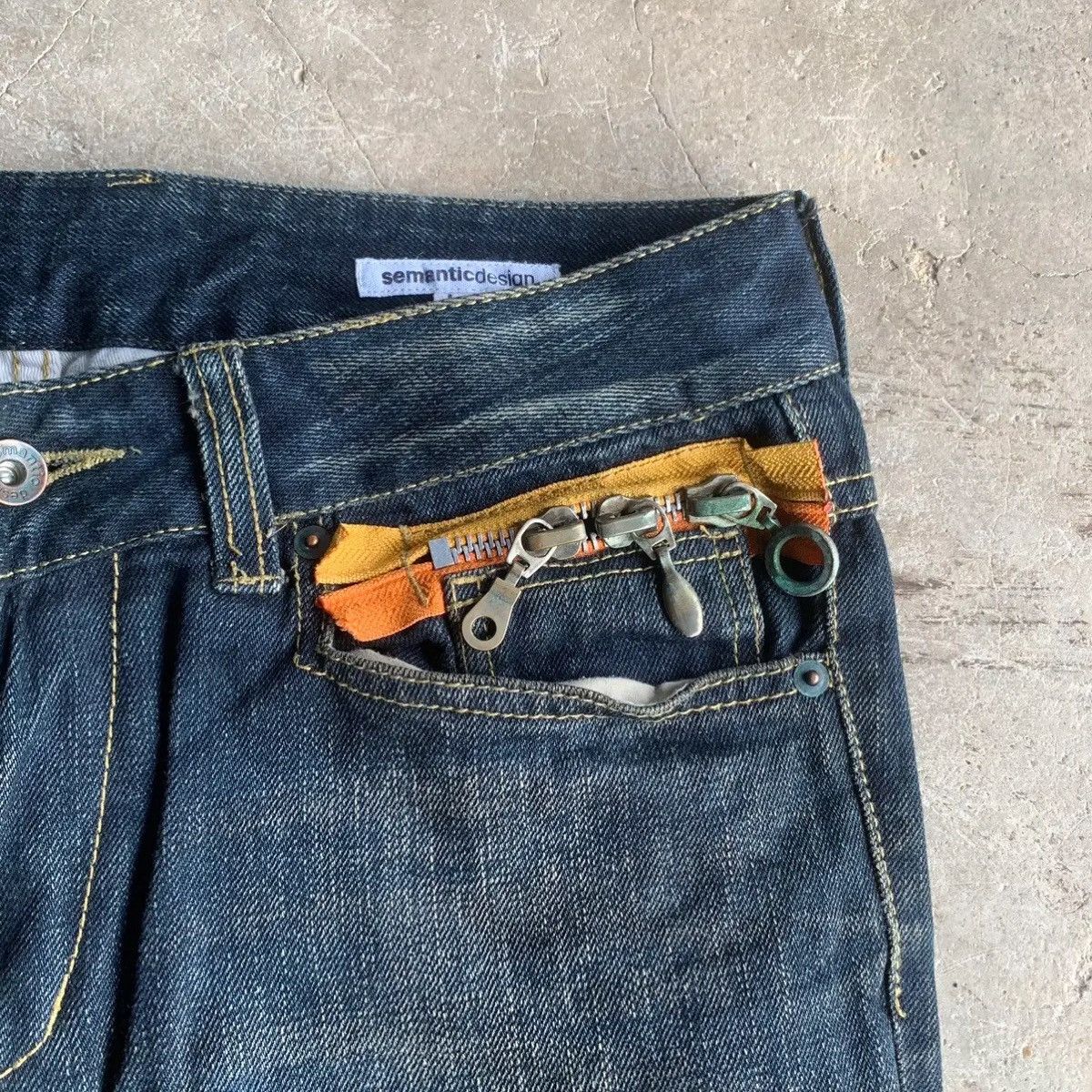 semanticdesign ‼️ SICKS ‼️ SEMATIC DESIGN W33 L32 JEANS FLARE DENIM PANTS Size US 33 - 7 Thumbnail