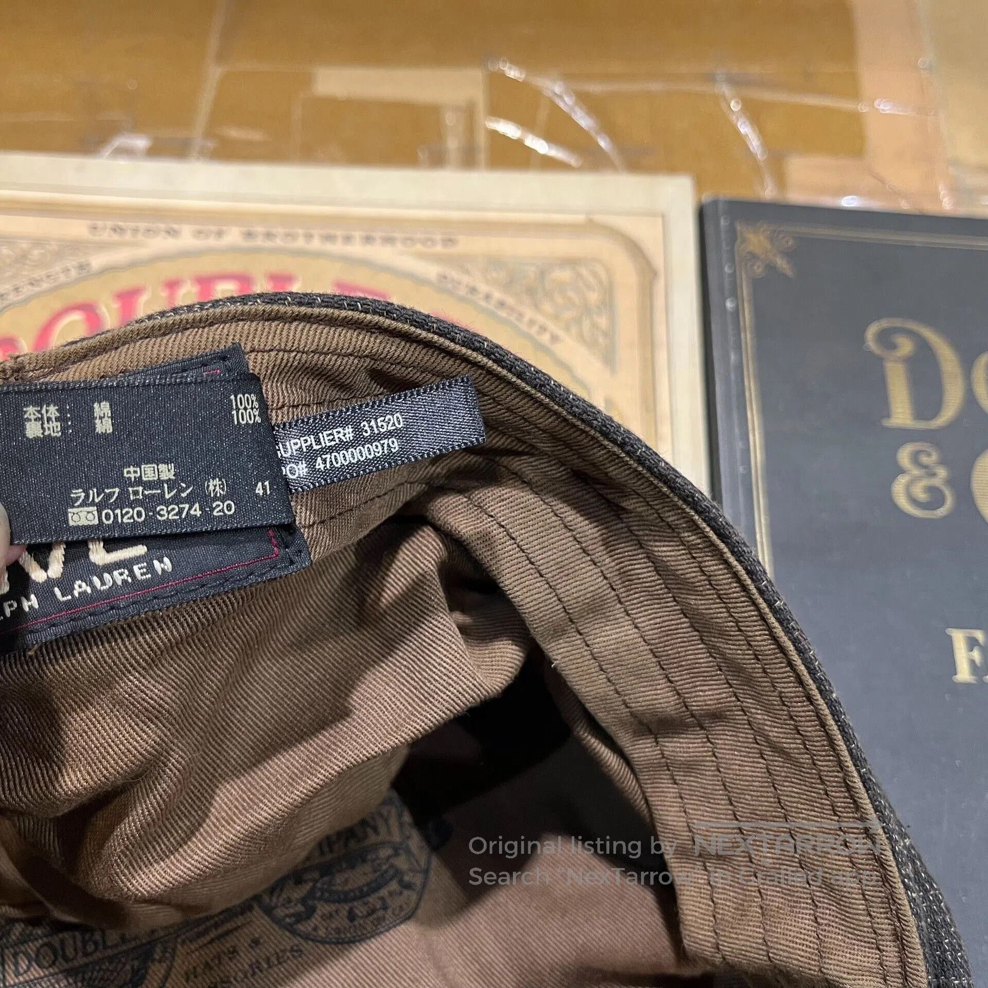 RRL Ralph Lauren vintage plaid newsboy cap for men. Size ONE SIZE - 8 Thumbnail