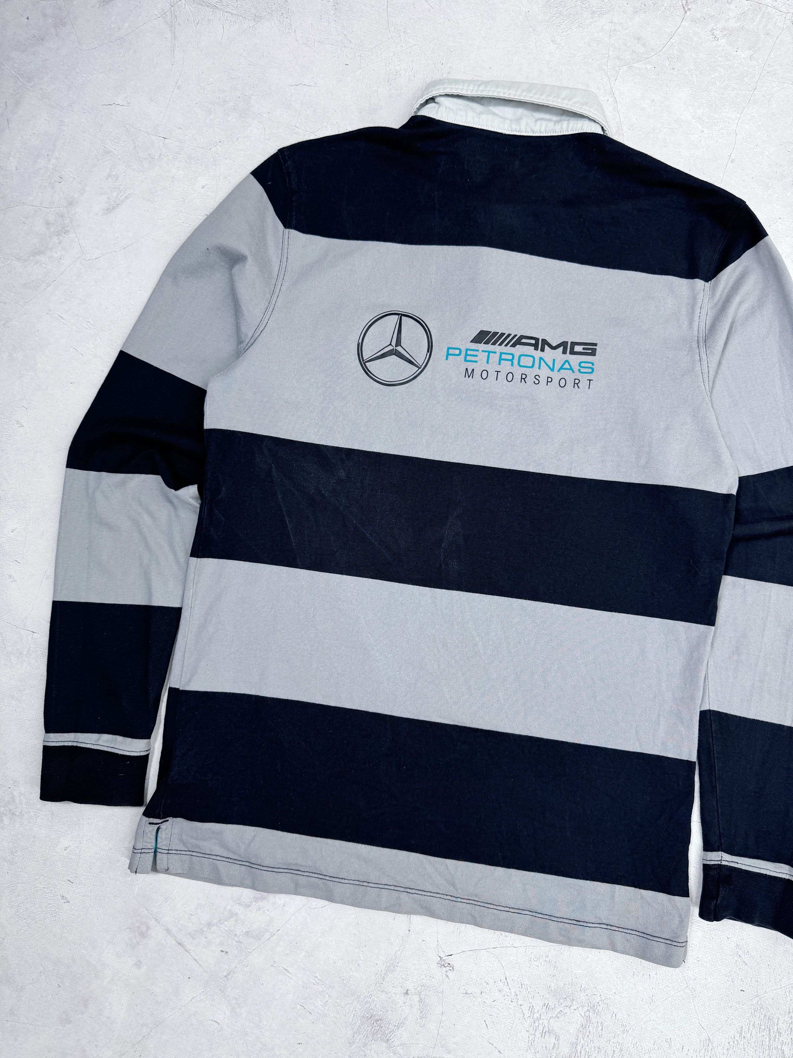 Formula 1 × Mercedes-Benz Mercedes AMG Petronas Rugby Shirt Formula1 Team 2020 Striped Size US S / EU 44-46 / 1 - 14 Thumbnail