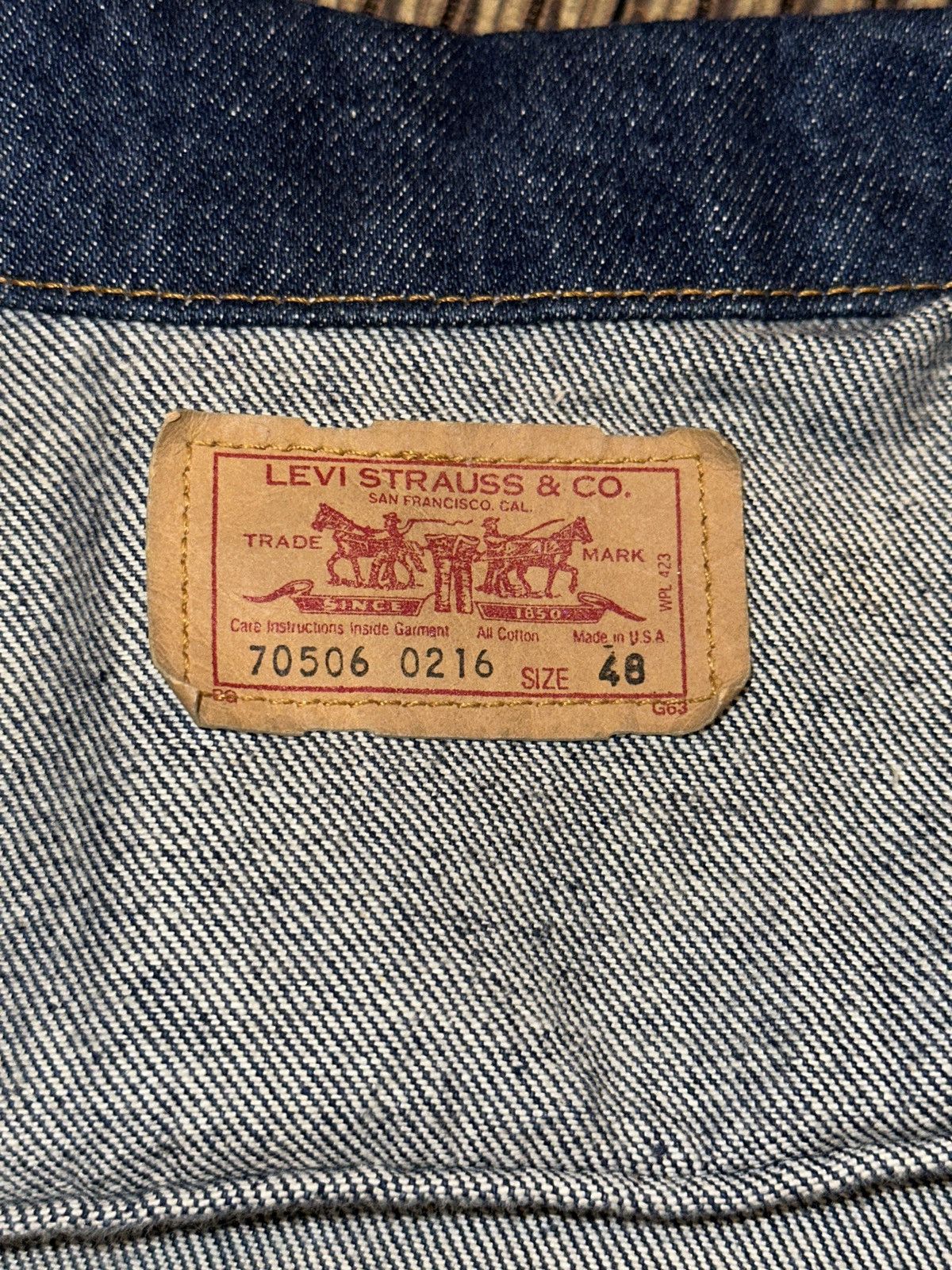 Levi's Vintage Clothing VTG 90s Levi's 70506-0216 Denim Trucker Jacket Men's Size 48 Size US XXL / EU 58 / 5 - 10 Thumbnail