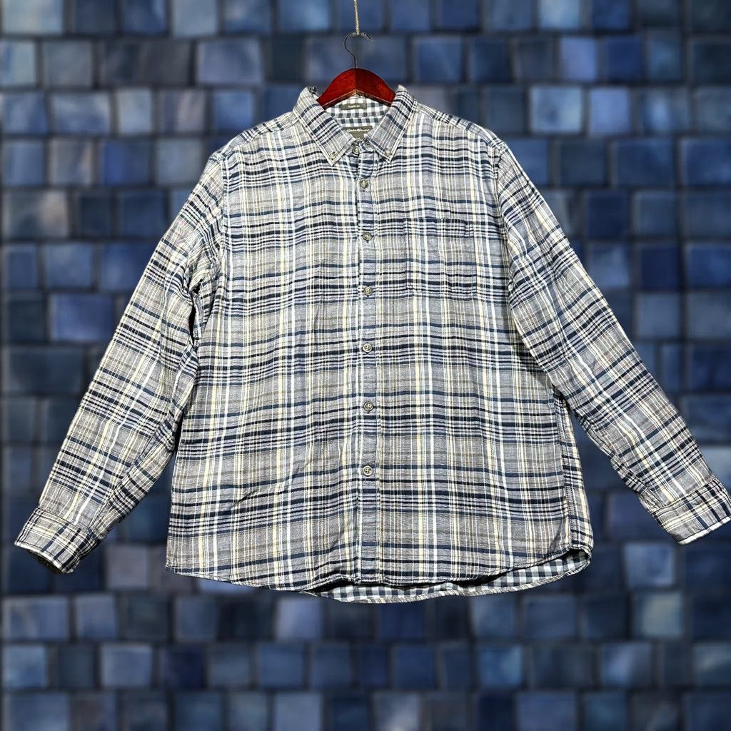 Eddie Bauer Eddie Bauer Shirt Mens L Classic Blue Plaid Cotton Button-Down Pocket Size US L / EU 52-54 / 3 - 1 Thumbnail