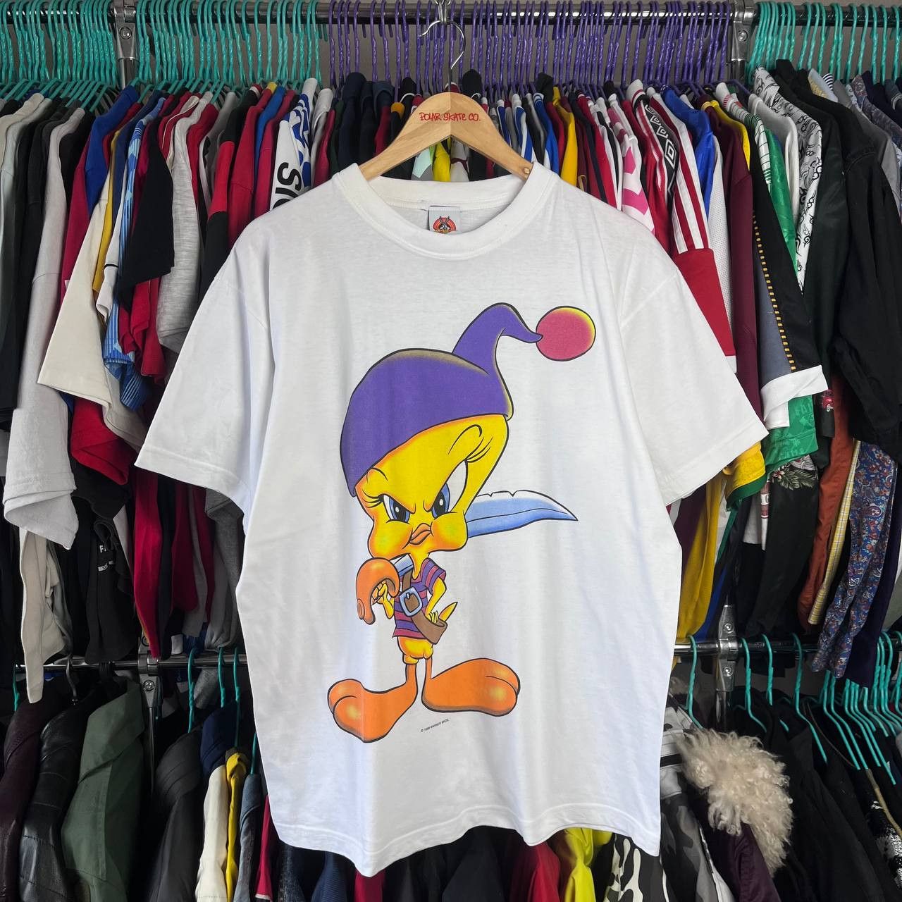 Vintage Vintage 1998 Looney Tunes Warner Bros Tweety Bird Tshirt Size US L / EU 52-54 / 3 - 1 Thumbnail