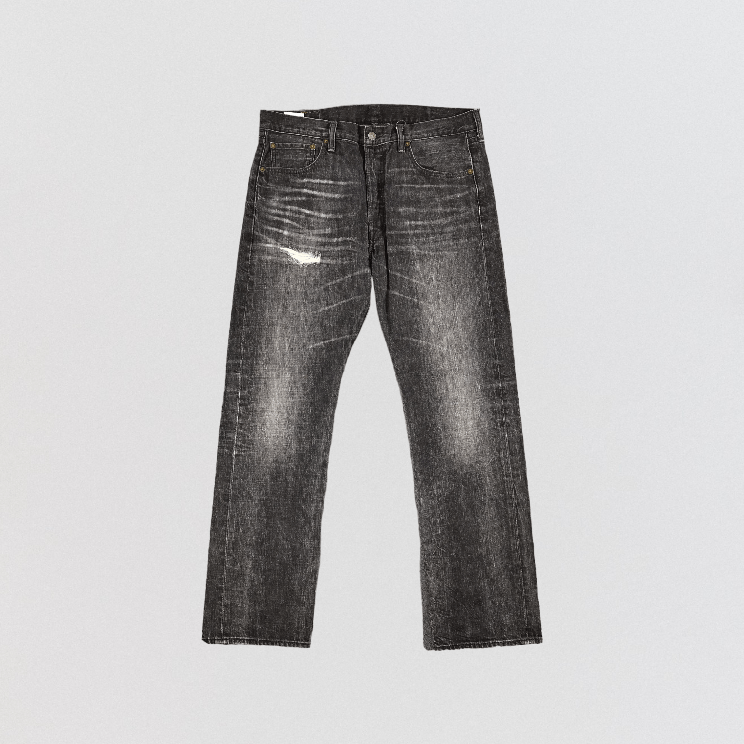 Levi's Vintage Levis 501 Faded Black Jeans-JM1074 Size US 35 - 1 Thumbnail