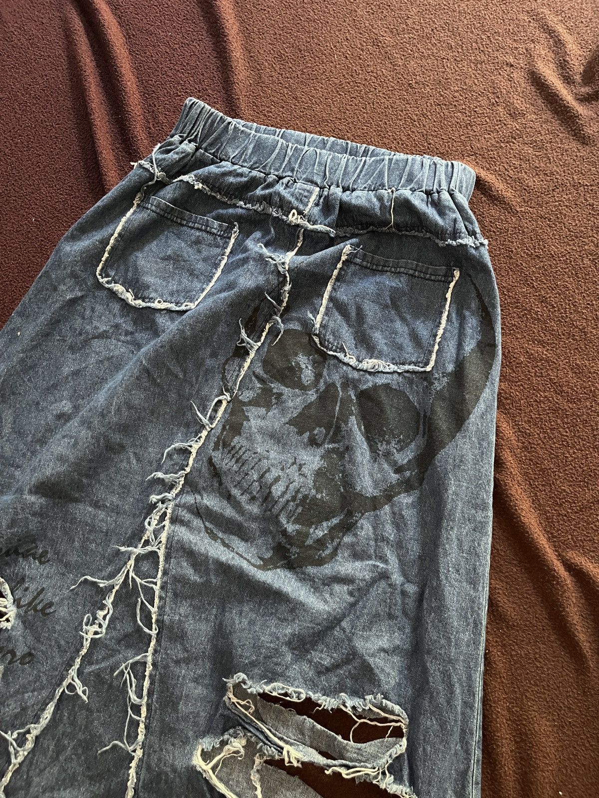 Japanese Brand Japanese M.K.R Skulls Distressed Skirt Size 28" / US 6 / IT 42 - 5 Thumbnail
