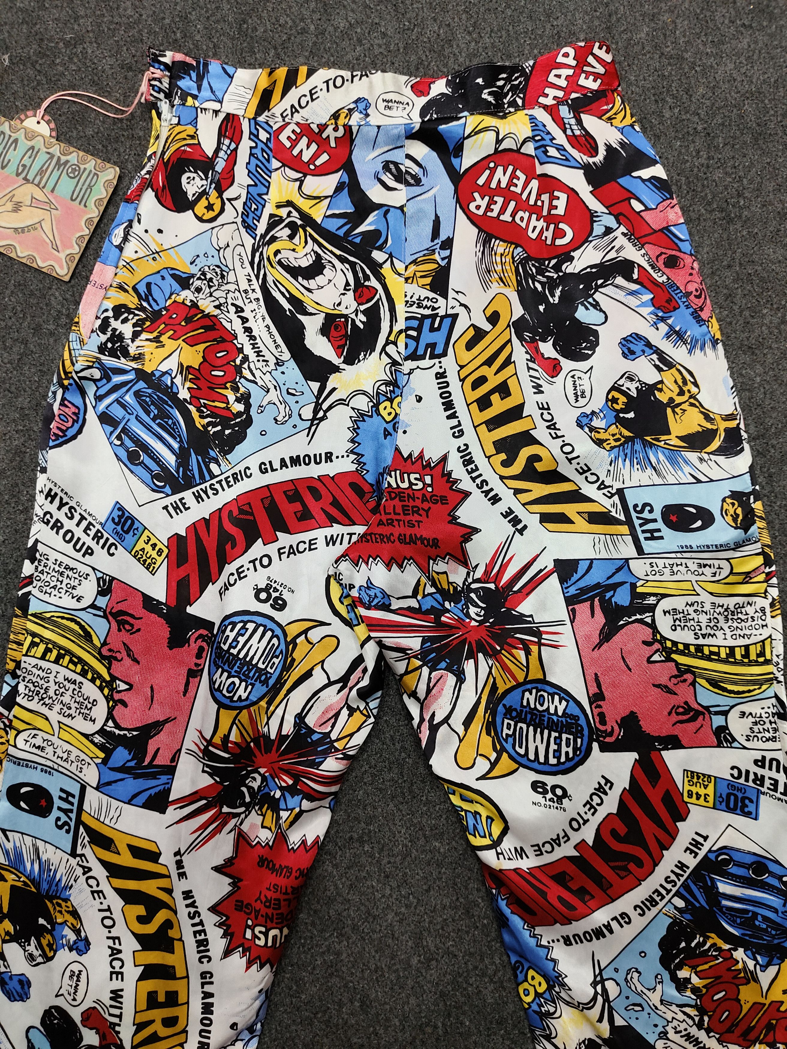 Hysteric Glamour 90s Hysteric Glamour💥 Archive Comics Group Silk Pants Size 28" / US 6 / IT 42 - 5 Thumbnail