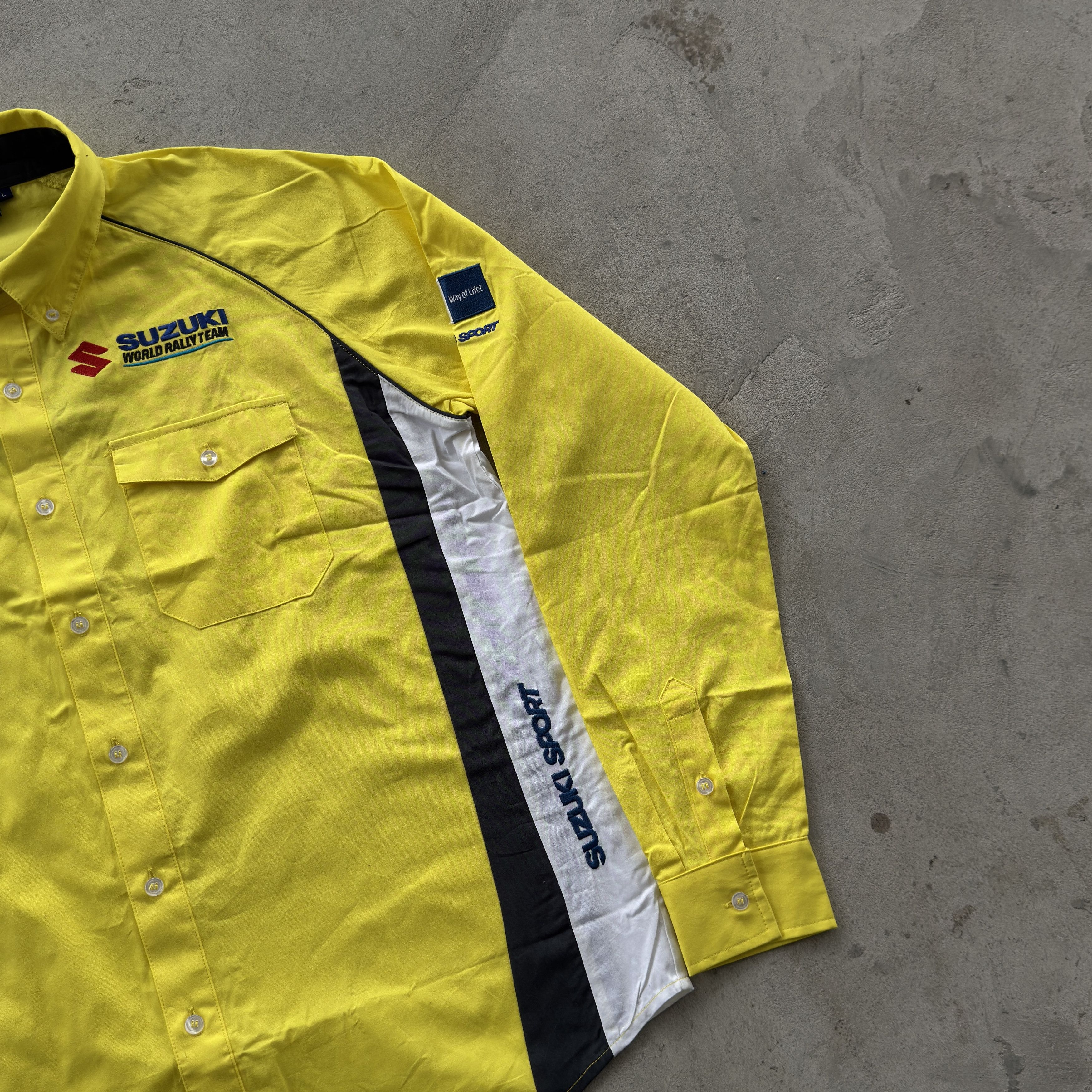 Vintage Vintage 90s Suzuki Sport Racing Button Ups Shirt Size US L / EU 52-54 / 3 - 3 Thumbnail