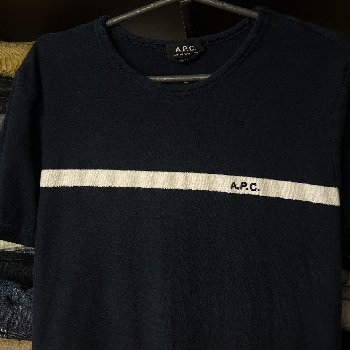 A.P.C. Luxury A.P.C small logo designer streetwear opium tee Size US XL / EU 56 / 4 - 2 Thumbnail