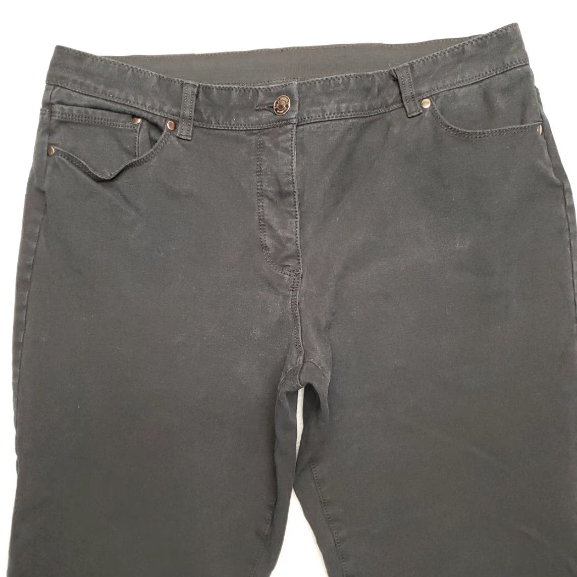 Vintage Chicos Pants Womens US 14 Black So Slimming Stretch Blend Ankle Pants size 2.5 Size 36" / US 14 / IT 50 - 3 Thumbnail