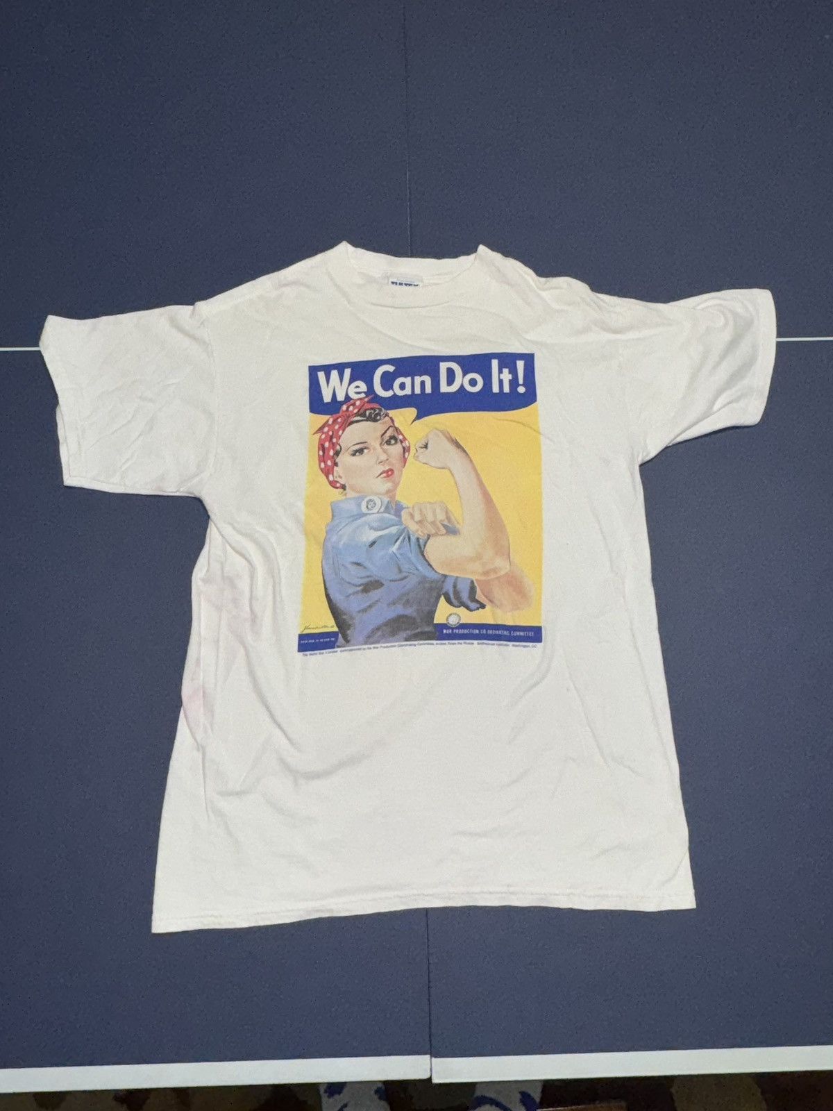 Tultex × Vintage 1990s WW2 Promo "We Can Do It" Shirt Size US L / EU 52-54 / 3 - 1 Thumbnail