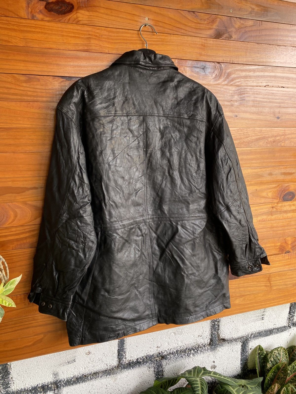 Japanese Brand Vintage Crocodile Leather Jacket Black Genuine Leather Coat Size US L / EU 52-54 / 3 - 13 Thumbnail