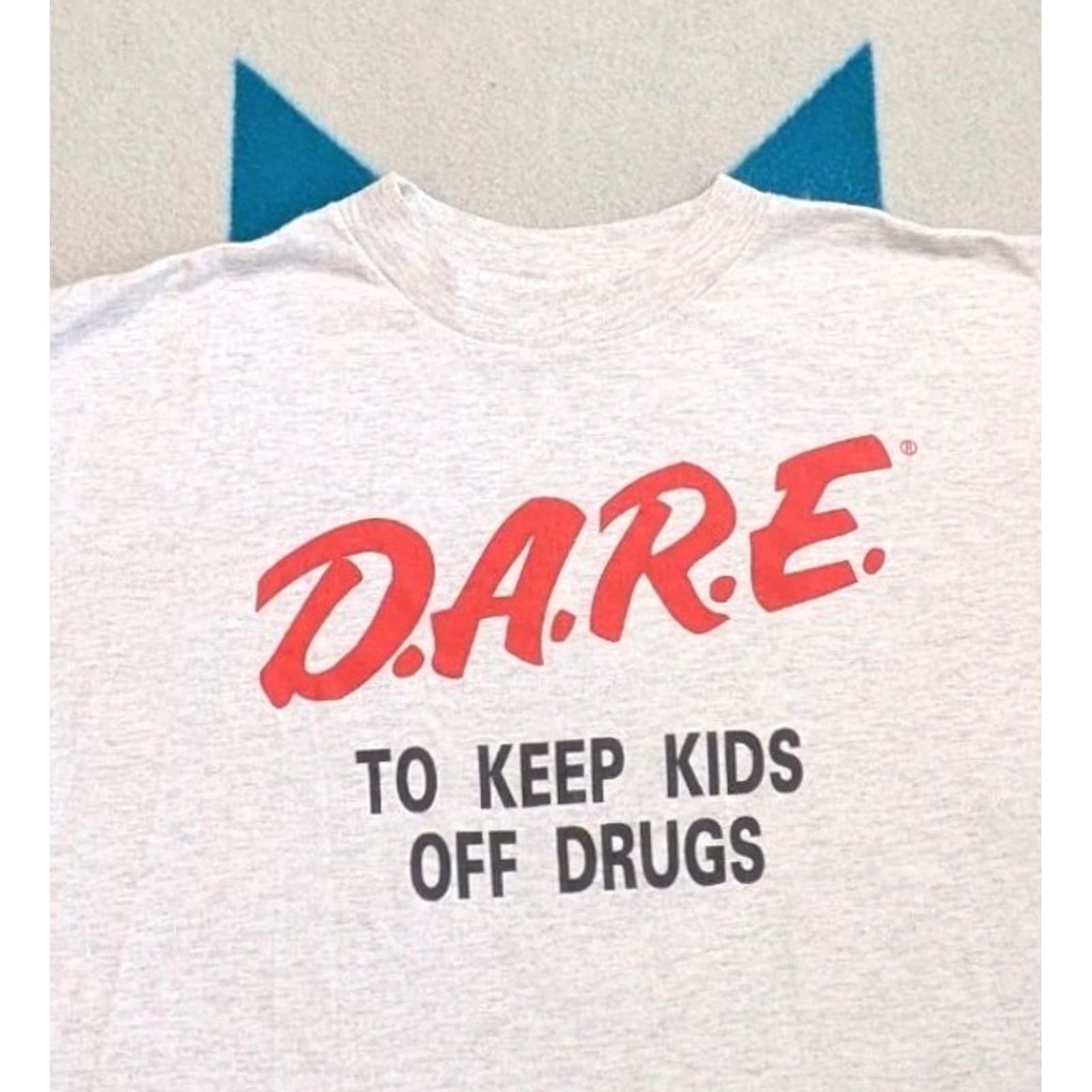 Vintage VINTAGE D.A.R.E. Shirt Large Resist Drugs Grunge Made In USA Single Stitch Gray Mens Size US L / EU 52-54 / 3 - 2 Thumbnail