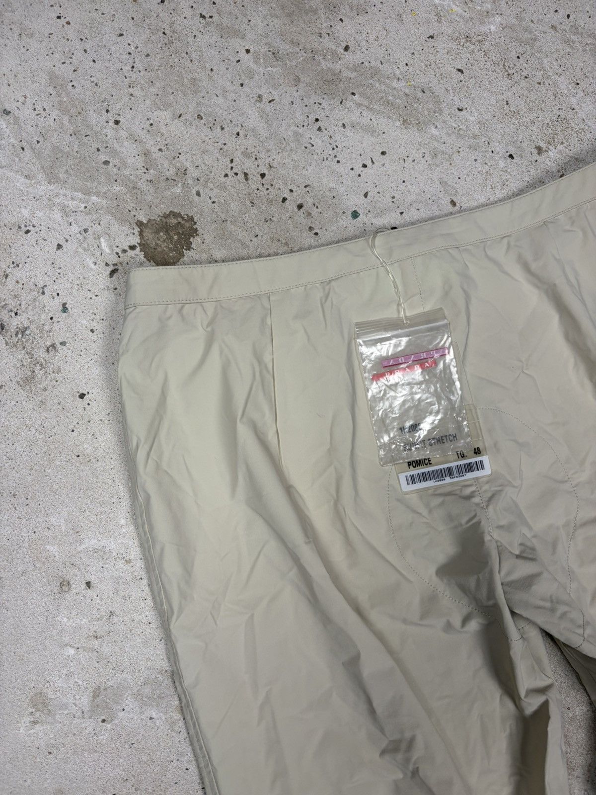 Prada DSWT 2000s Prada Sport Beige Baggy Red Tab Pants Linea Rossa Size 33" - 17 Thumbnail
