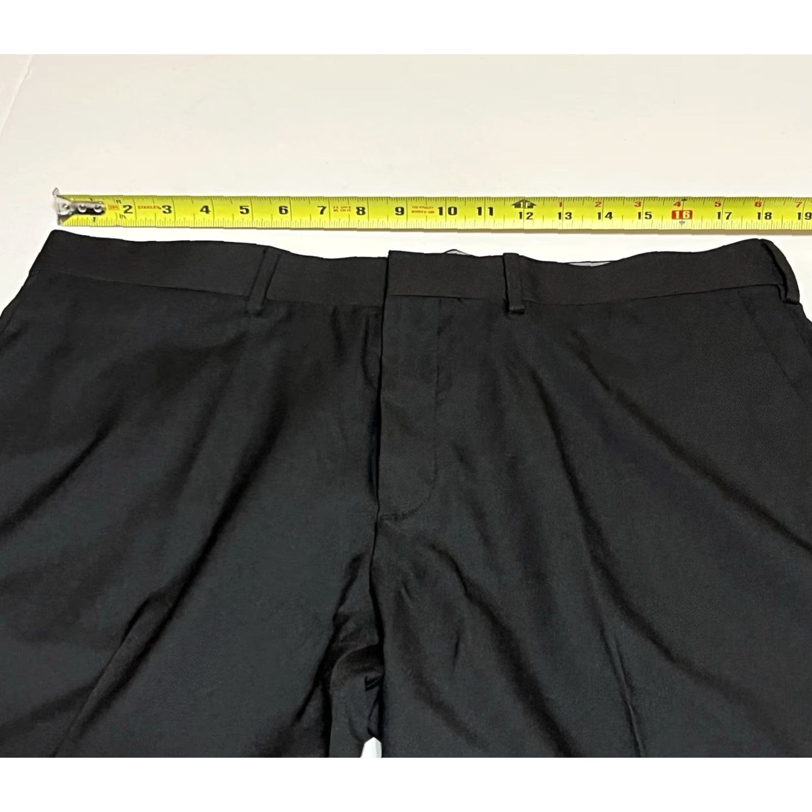 Haggar Haggar Men's Slim Dress Pants Straight Leg 36x30 Black NWT Stretch Premium Front Flat Front Regular Rise Modern City Preppy Mens Pants Size US 36 / EU 52 - 3 Thumbnail