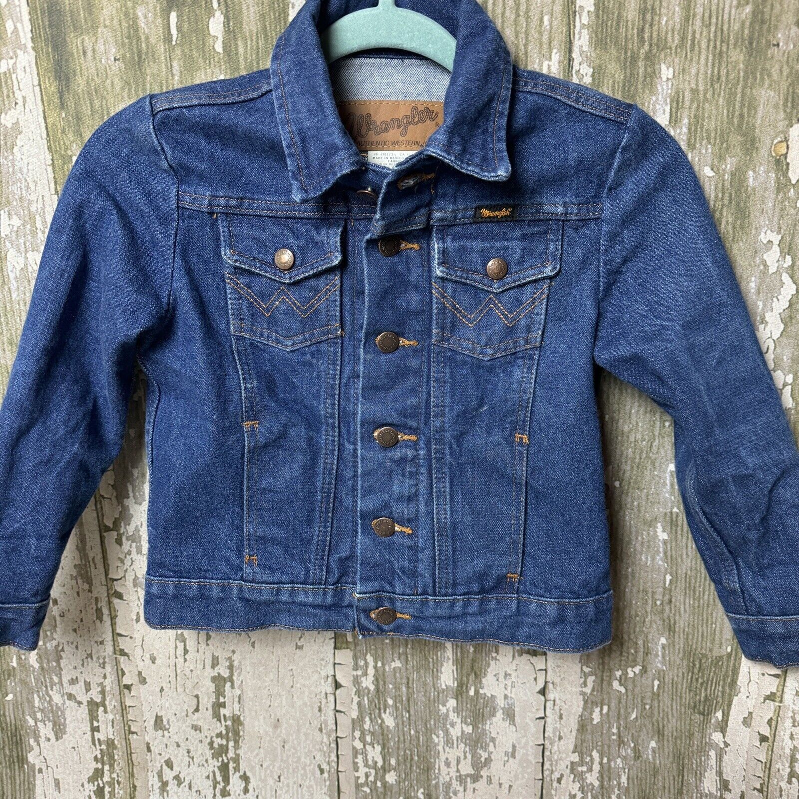 Wrangler Wrangler Boys Vintage Jean Jacket Denim Cowboy 100% Cotton S Size US S / EU 44-46 / 1 - 1 Thumbnail