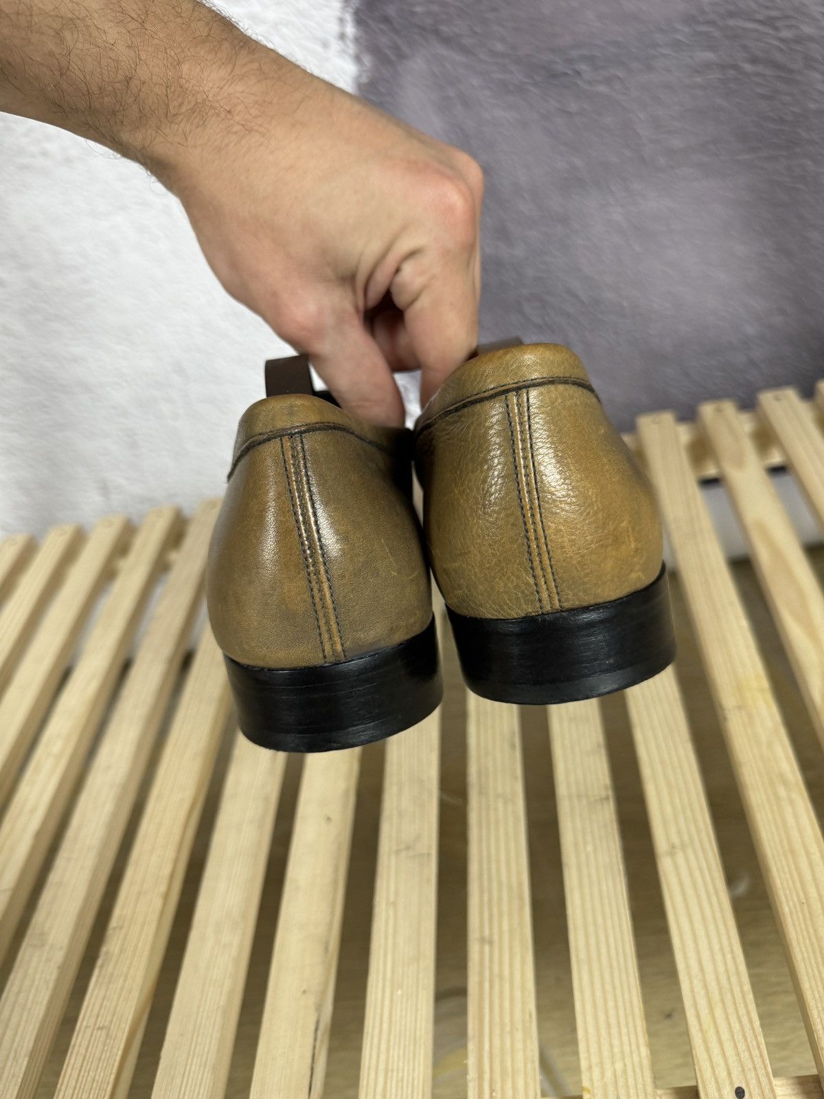 Genuine Leather Heschung light brown classic casual leather loafers Size US 9 / EU 42 - 10 Thumbnail