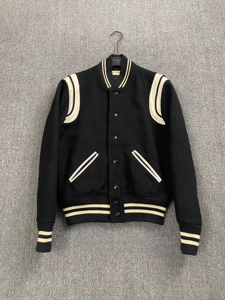 Saint Laurent Paris Saint Laurent Paris Black and White Baseball Jacket Size US XS / EU 42 / 0 - 3 Thumbnail