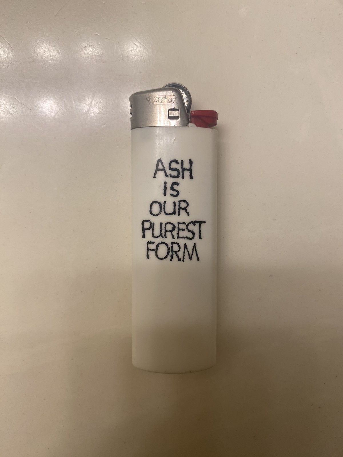 Lil Peep [RARE] Lil Peep “Ash Is Our Purest Form” White Bic Lighter Size ONE SIZE - 2 Thumbnail