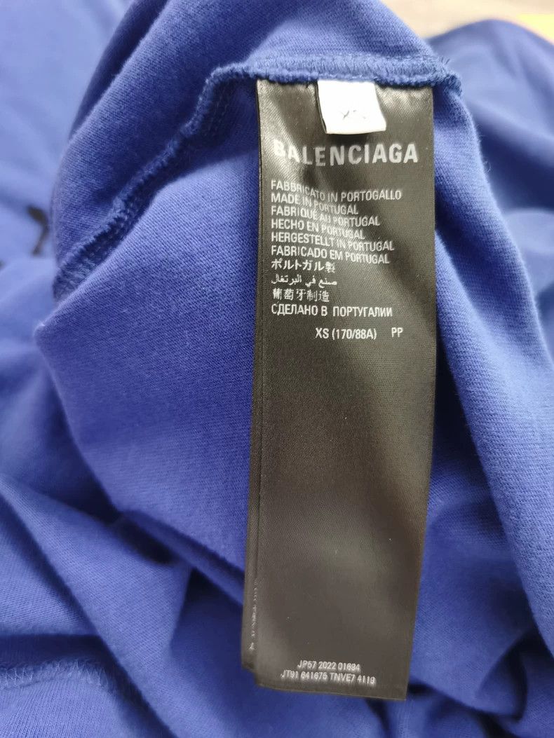 Balenciaga Balenciaga Blue Wave Coke Short Sleeves Size US XS / EU 42 / 0 - 3 Thumbnail