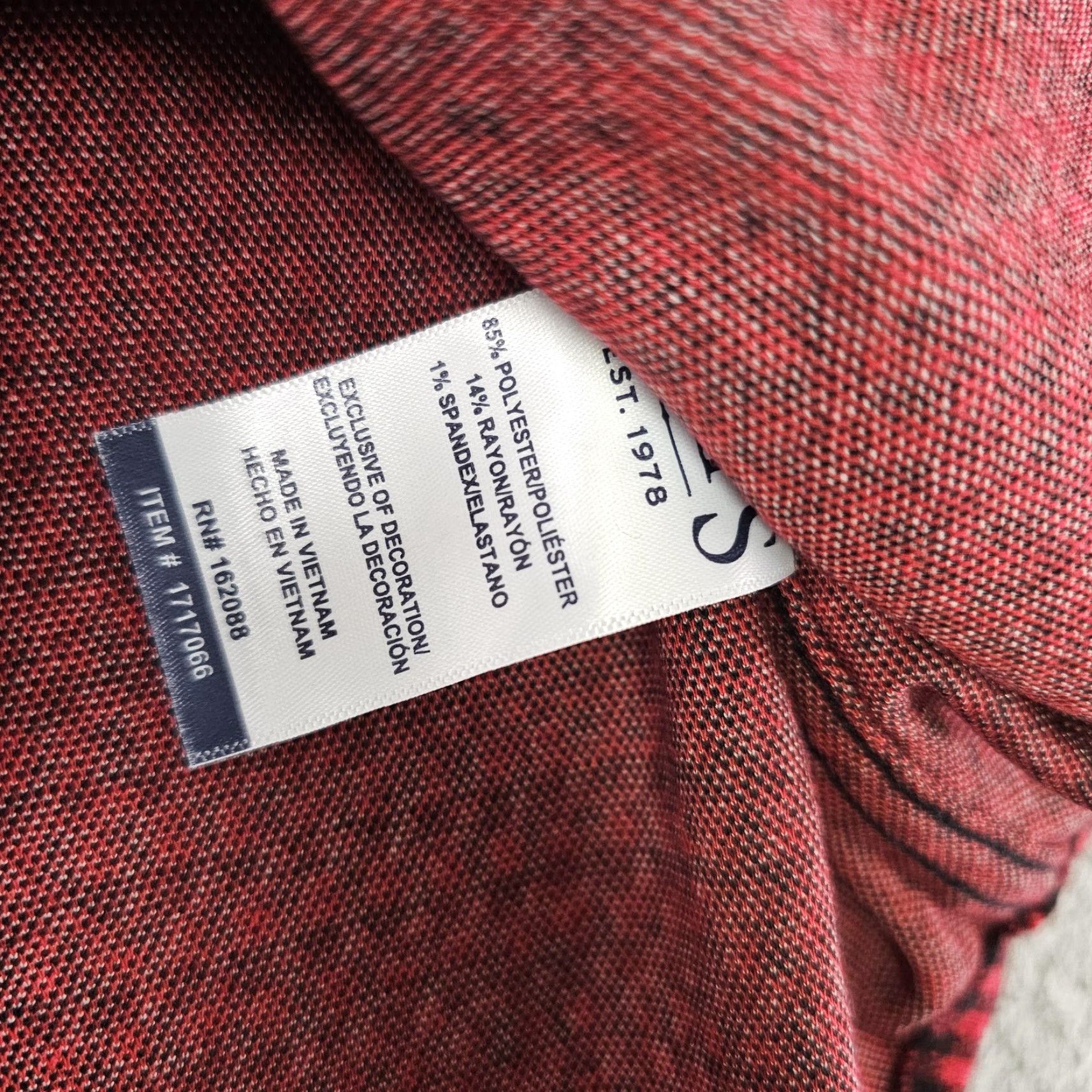 Chaps Chaps Mens Medium Red Black Lakeland Knit Plaid Button-Down Long Sleeve Shirt Size US M / EU 48-50 / 2 - 5 Thumbnail