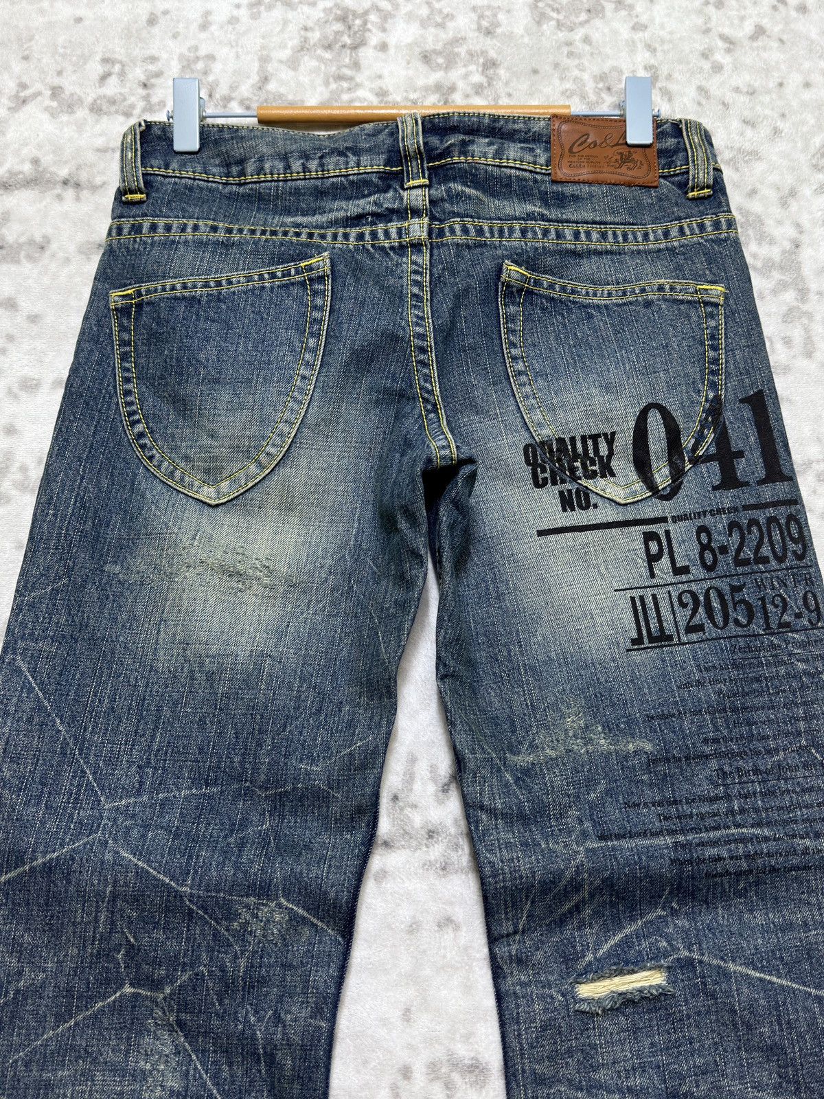 Undercover Vintage CO&LU Clawmark Distressed Back Pocket Print Denim Size US 29 - 9 Thumbnail