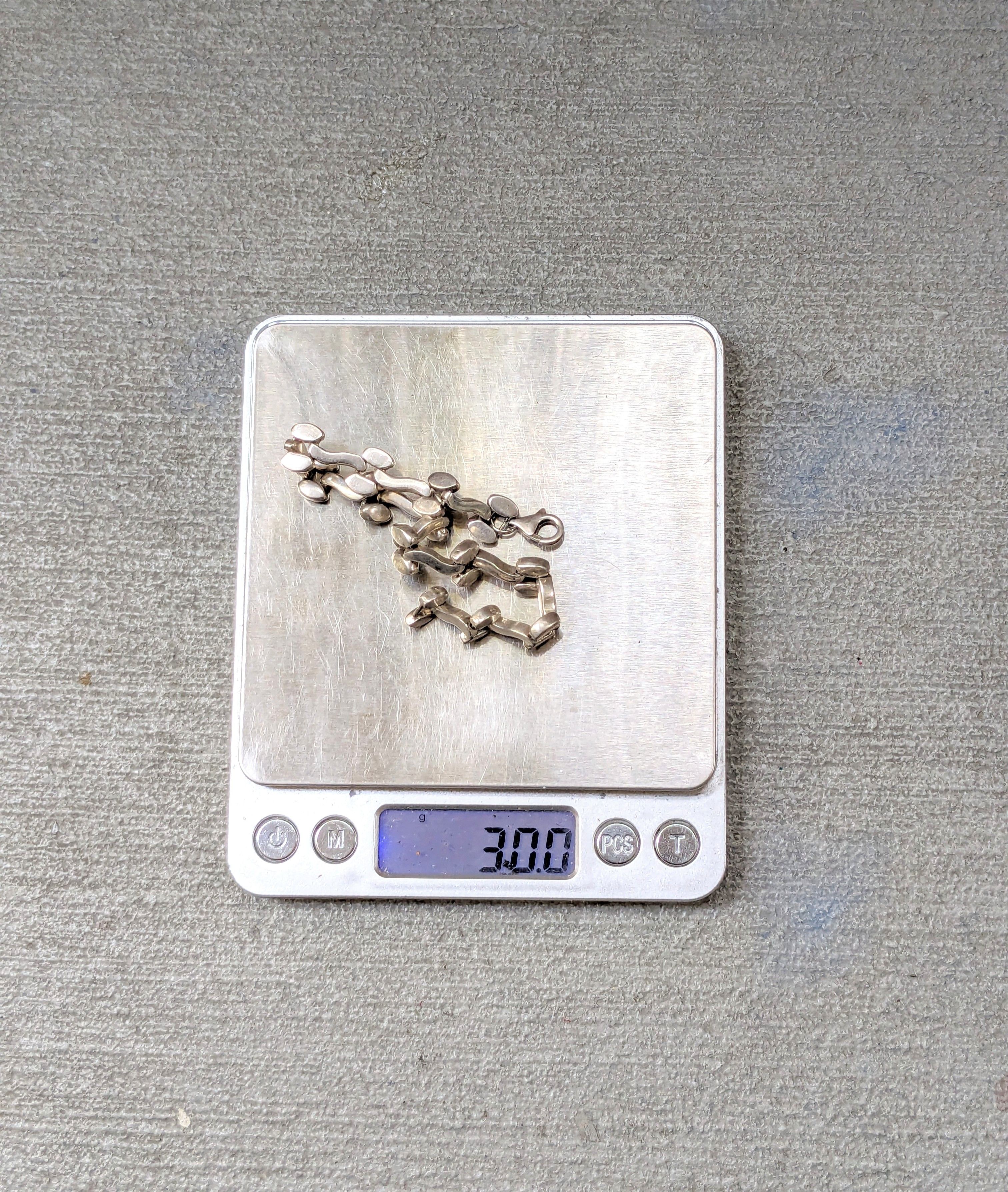 Other Vintage Sterling Silver Bracelet Link Chain 8" Biker Punk Size ONE SIZE - 17 Thumbnail
