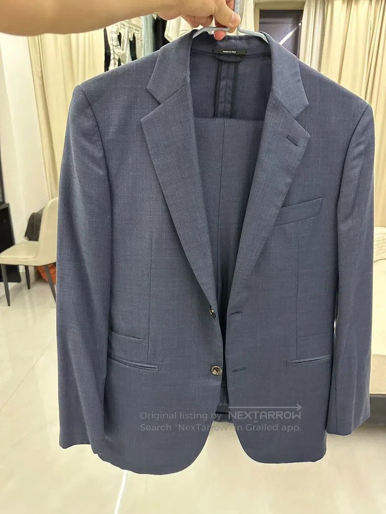 Hermes Hermes Deep Blue Wool Suit - 100% Wool Size 48R - 4 Thumbnail