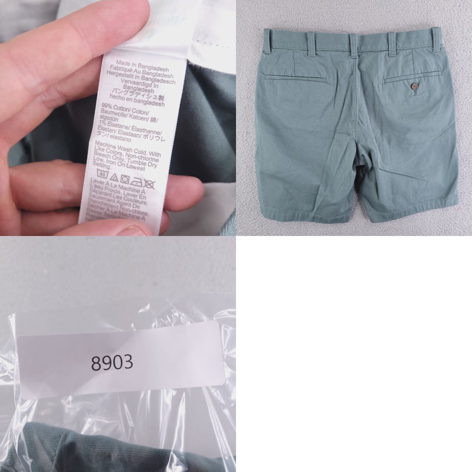 J.Crew J.CREW Shorts Mens 30 Green Casual Cotton Chino 9" Inseam Size US 30 / EU 46 - 8 Thumbnail