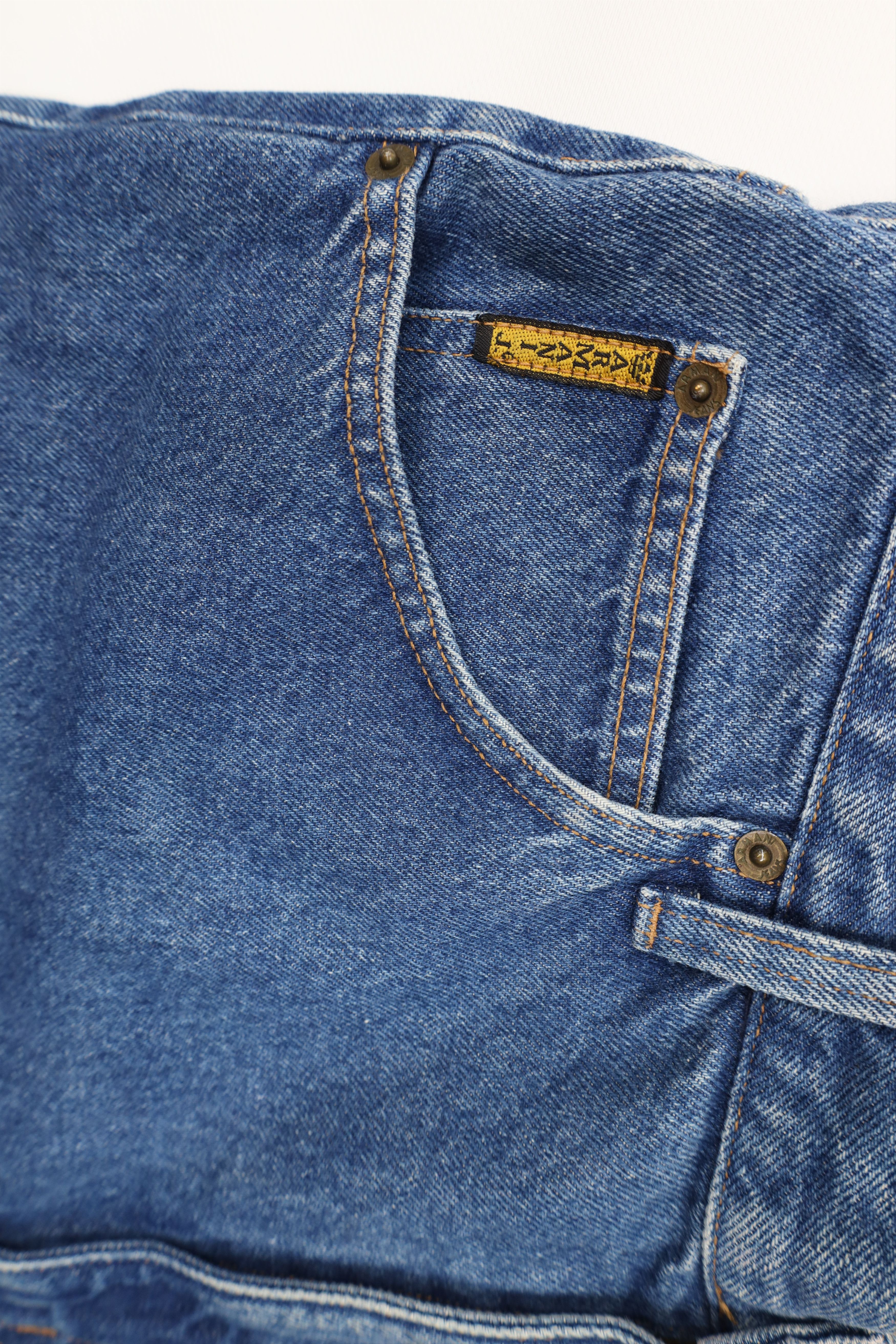 Vintage Vintage 90s Armani Jeans Spell Relaxed Tapered Leg Jeans USA Size 36" / US 14 / IT 50 - 7 Thumbnail
