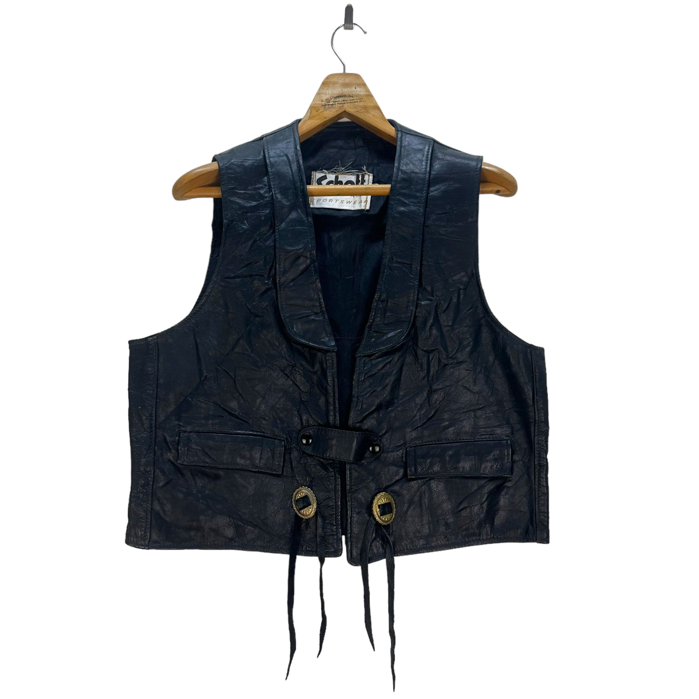 Leather RARE🔥 SCHOTT NYC SPORTWEAR LEATHER VEST #8500 Size US L / EU 52-54 / 3 - 1 Thumbnail