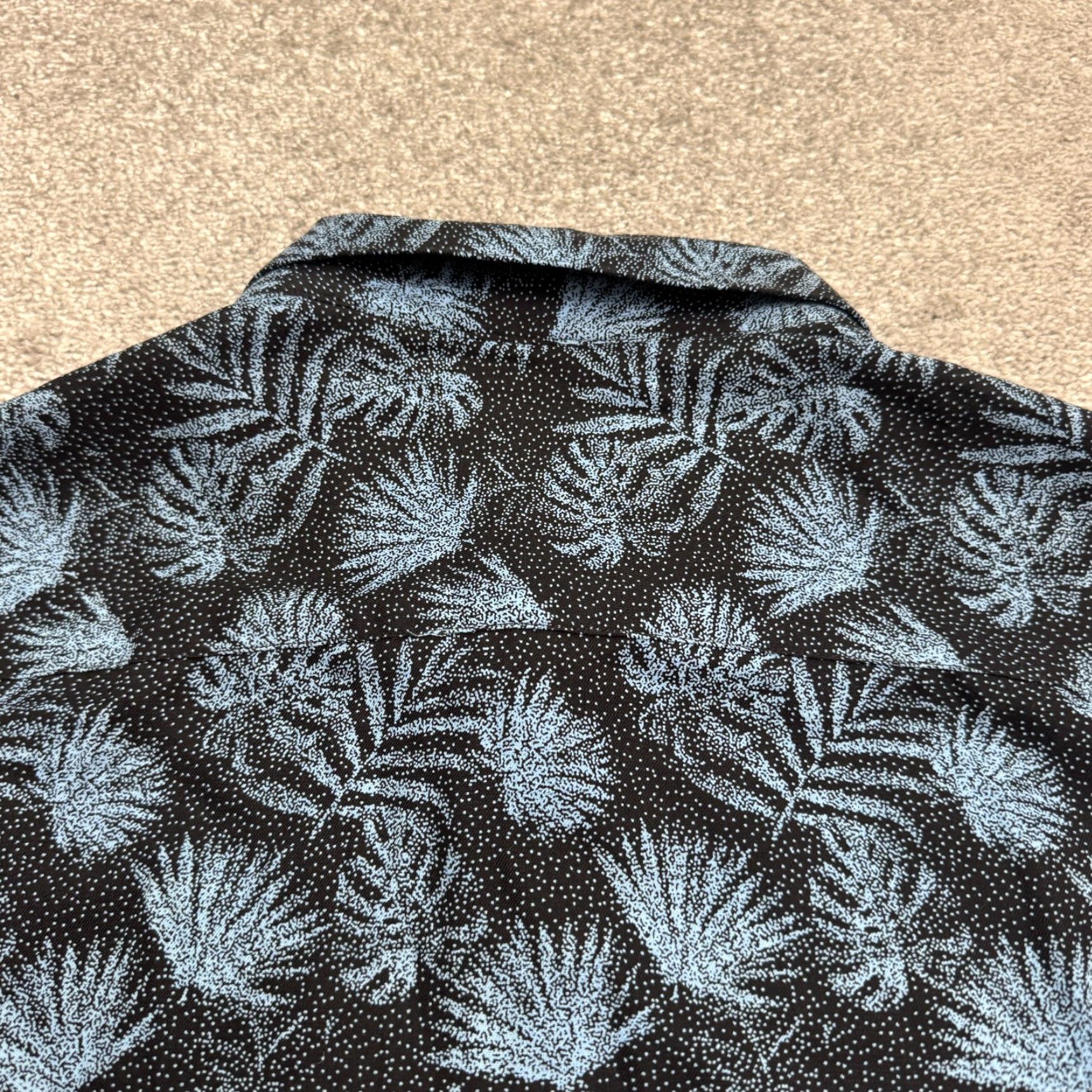 Nat Nast Nat Nast Luxury Originals Silk Cotton Button-Down Shirt Men XL Blue Black Floral Size US XL / EU 56 / 4 - 4 Thumbnail