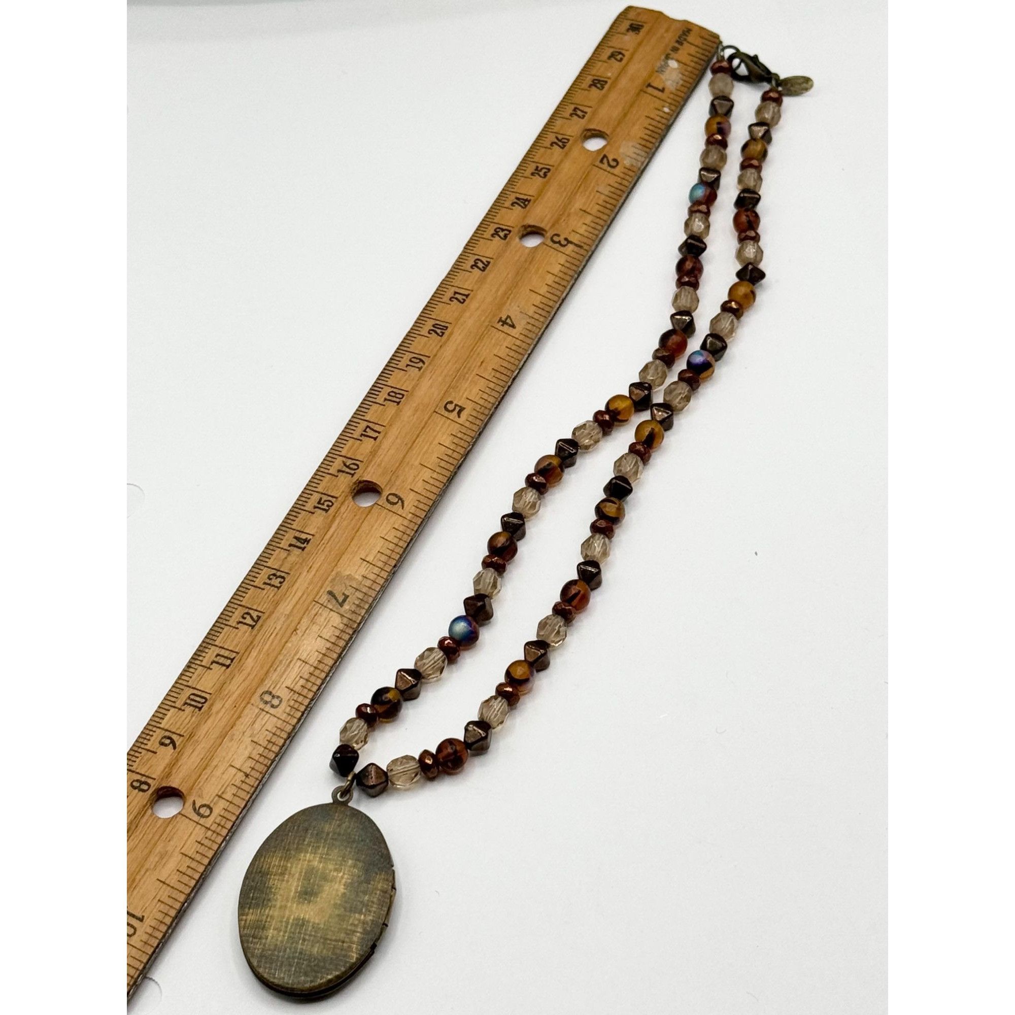 Vintage Lenore Solmo beaded locket necklace Size ONE SIZE - 5 Thumbnail
