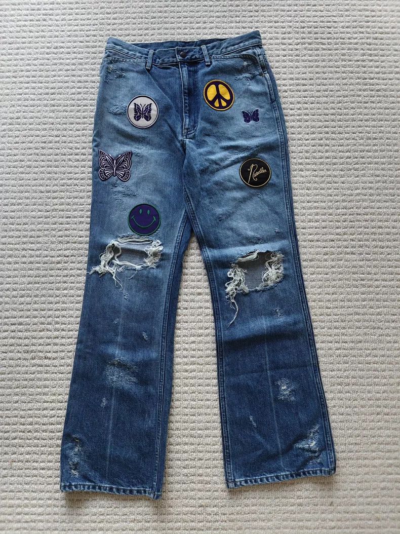 Needles NEEDLES Boot-Cut Distressed Jeans - dmc Size US 26 / EU 42 - 1 Thumbnail