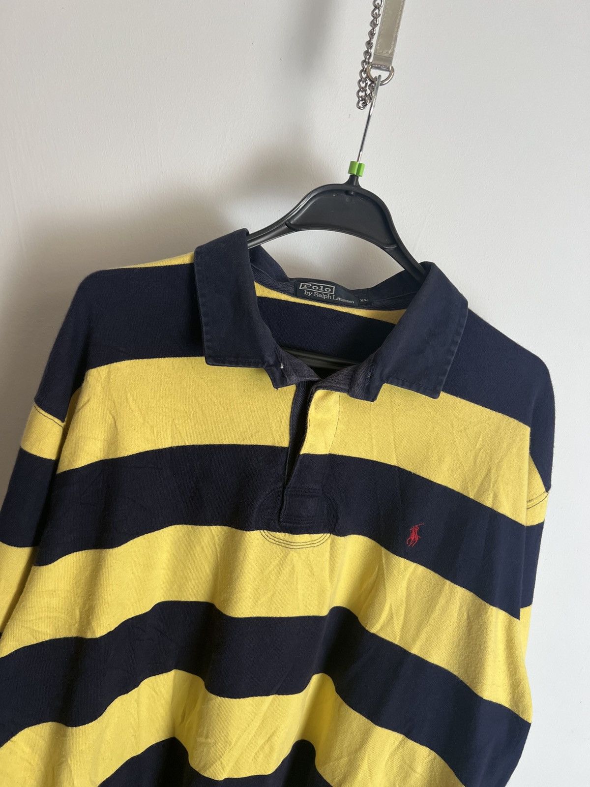 Polo Ralph Lauren Vintage Polo Ralph Lauren Rugby Shirt Red & Blue Striped Size US XL / EU 56 / 4 - 2 Thumbnail