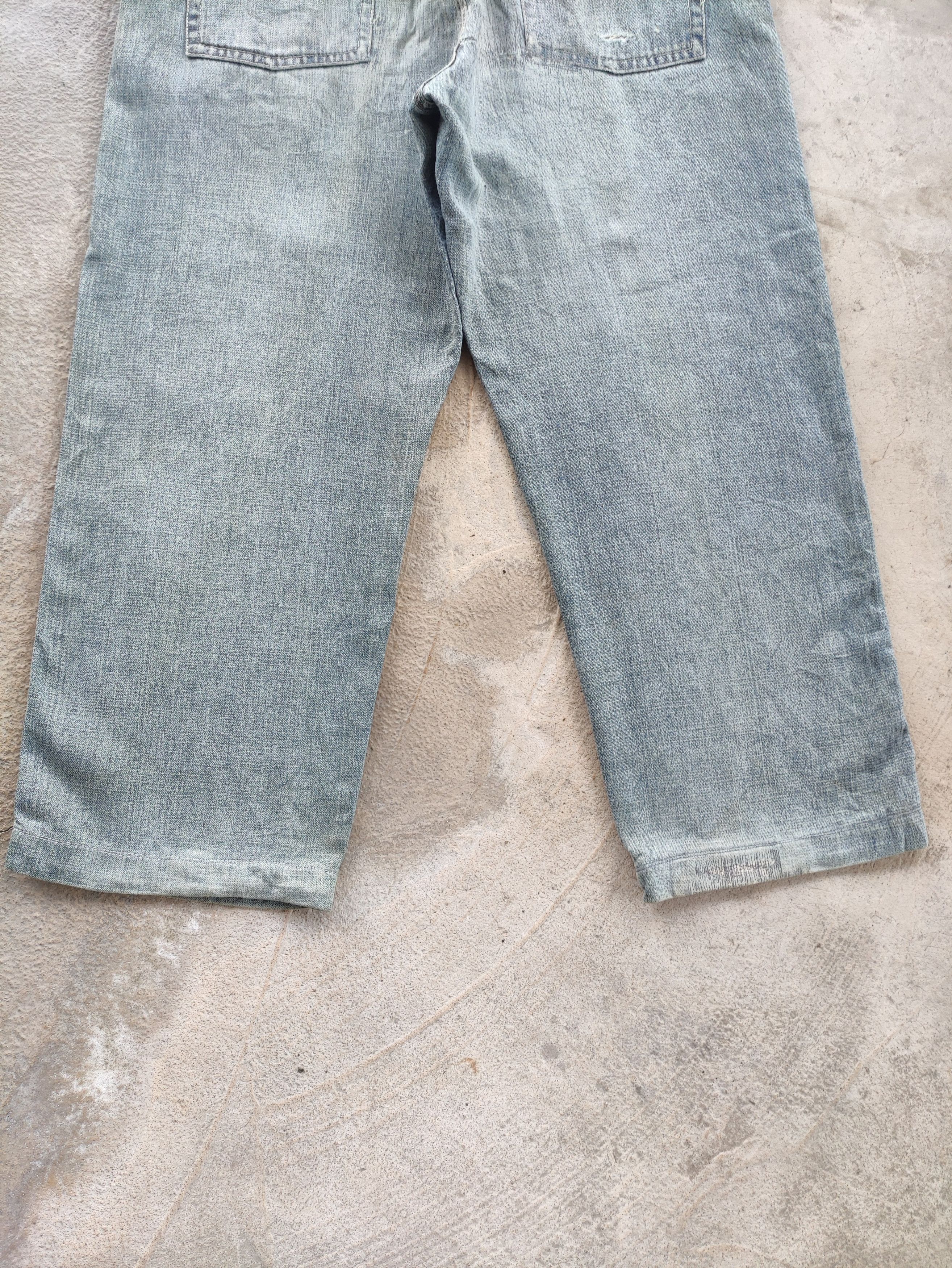 Japanese Brand Vintage Japanese Baggy Jean Distressed Faded Denim Size US 36 / EU 52 - 11 Thumbnail