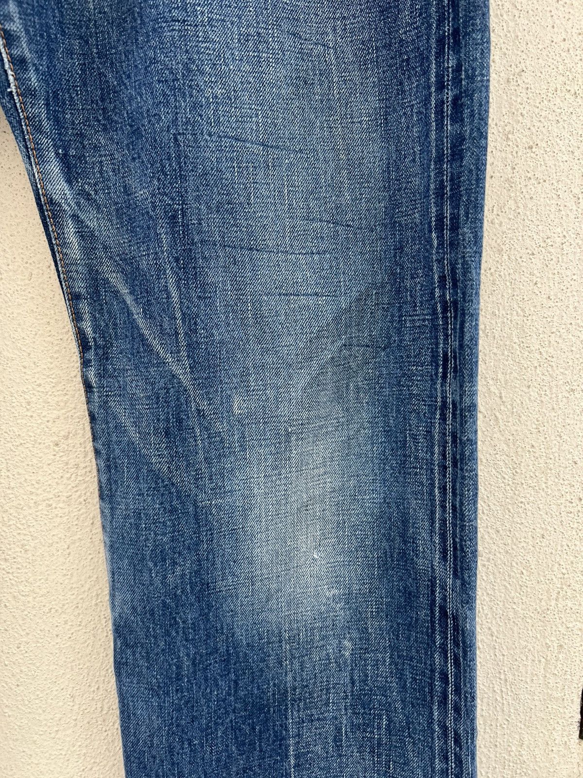 Chimala Chimala Japan Distressed Fade Denim Selvedge Jeans Size US 32 / EU 48 - 12 Thumbnail
