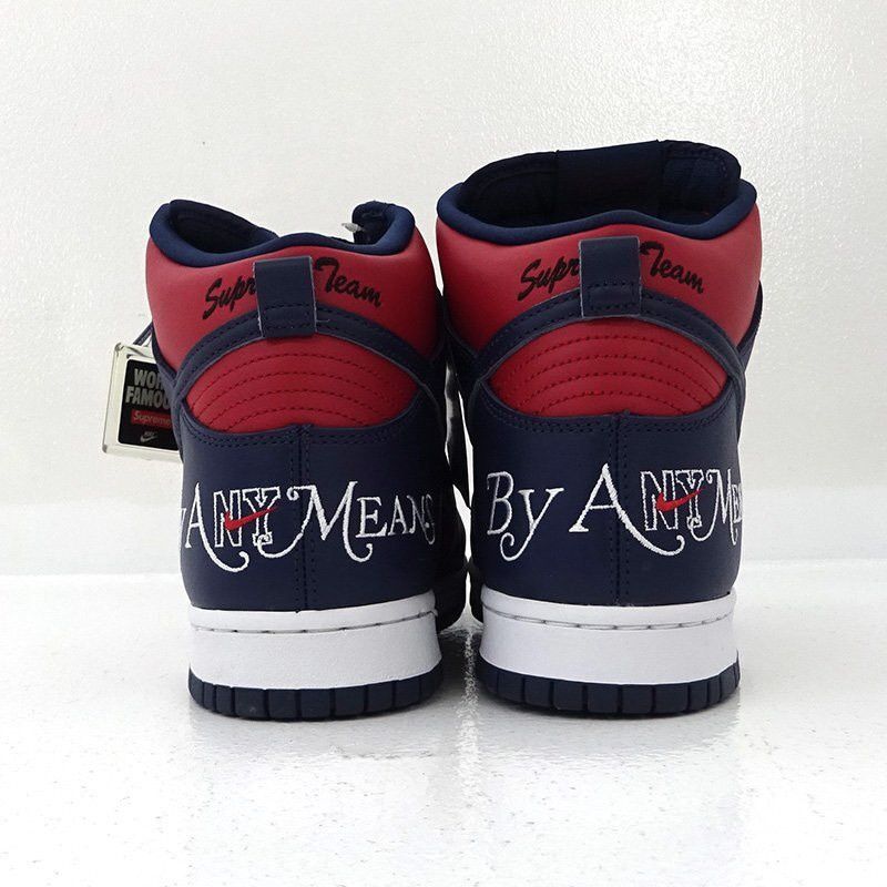 Nike × Supreme Supreme x Nike SB Dunk High “By Any Means” Navy (2022) Size US 10 / EU 43 - 6 Thumbnail