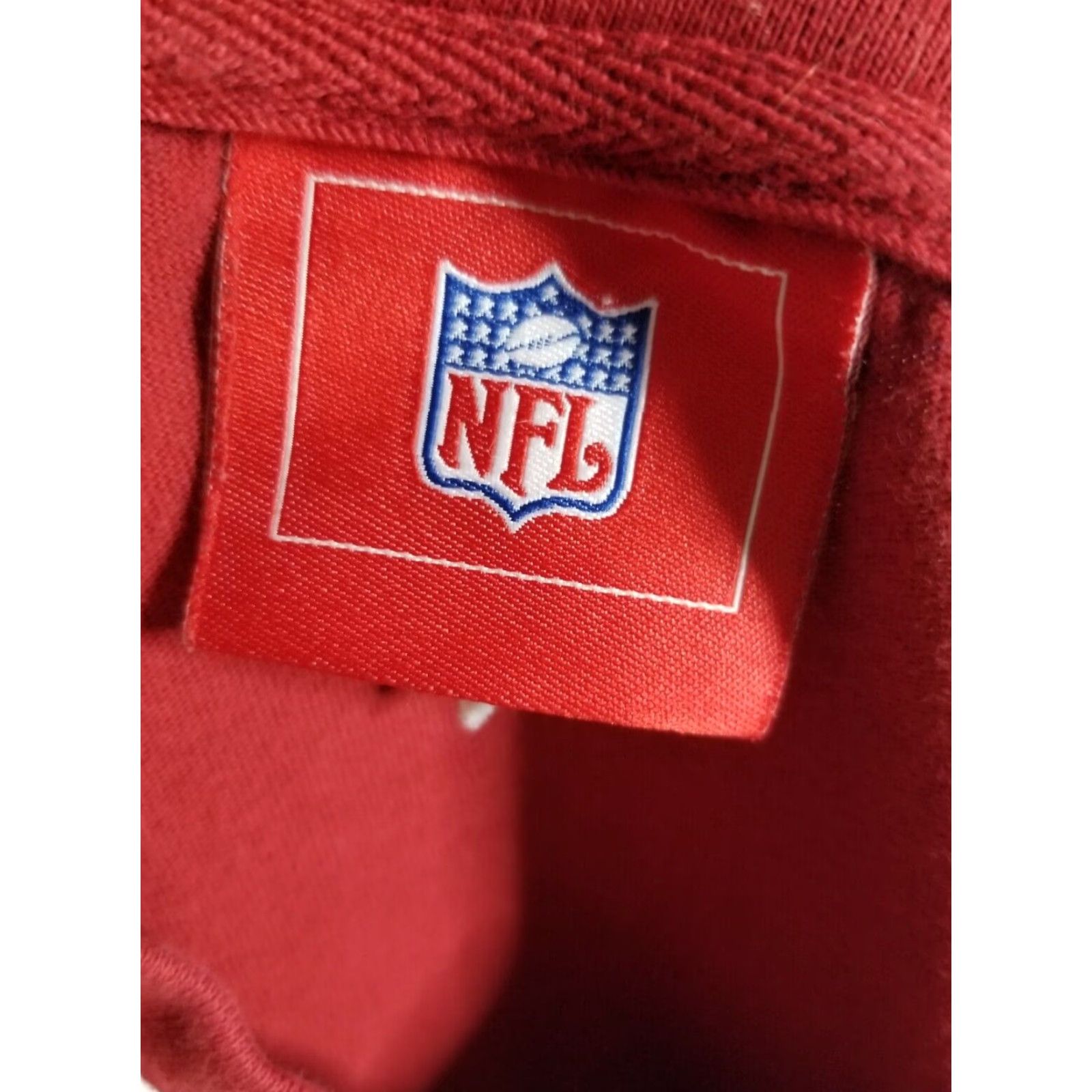 NFL VINTAGE NFL Mens Large Red 49ers Embroidered V Neck Short Sleeve Football T Shirt 80s 90s Sports Size US L / EU 52-54 / 3 - 3 Thumbnail