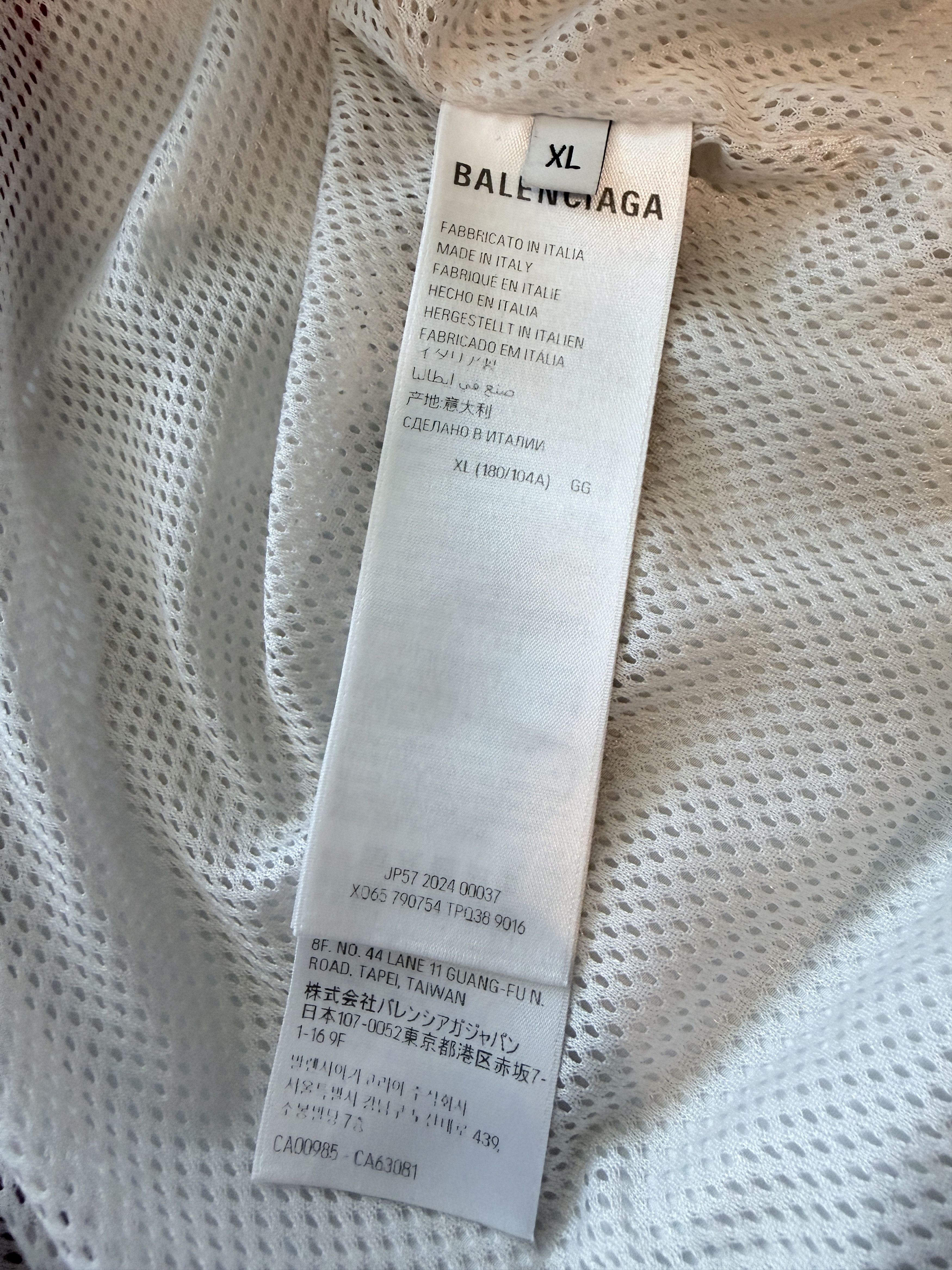 Balenciaga Balenciaga 3B Track Jacket White Blue Red Size US XL / EU 56 / 4 - 7 Thumbnail