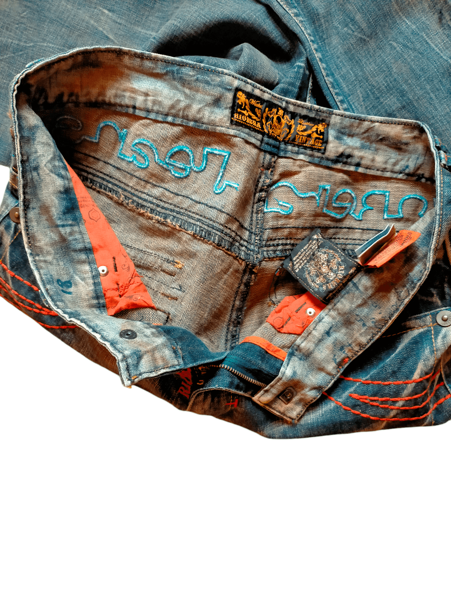 Hysteric Glamour Riobera Jeans Embroidered Rare Design Denim Pants Size US 33 - 15 Thumbnail