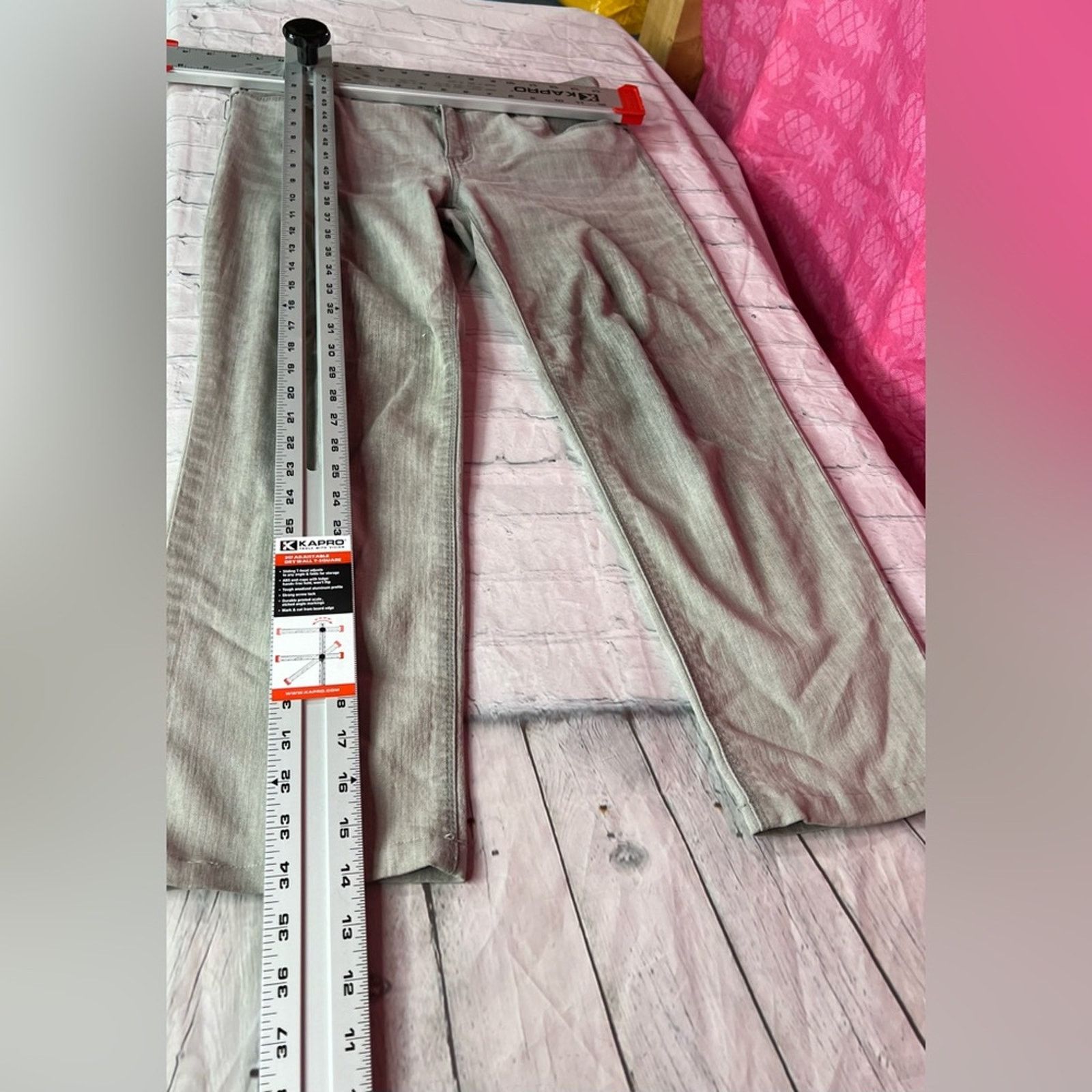 Chicos Chico's Women's Gray Denim Stretch Platinum Pants Size 30" / US 8 / IT 44 - 7 Thumbnail