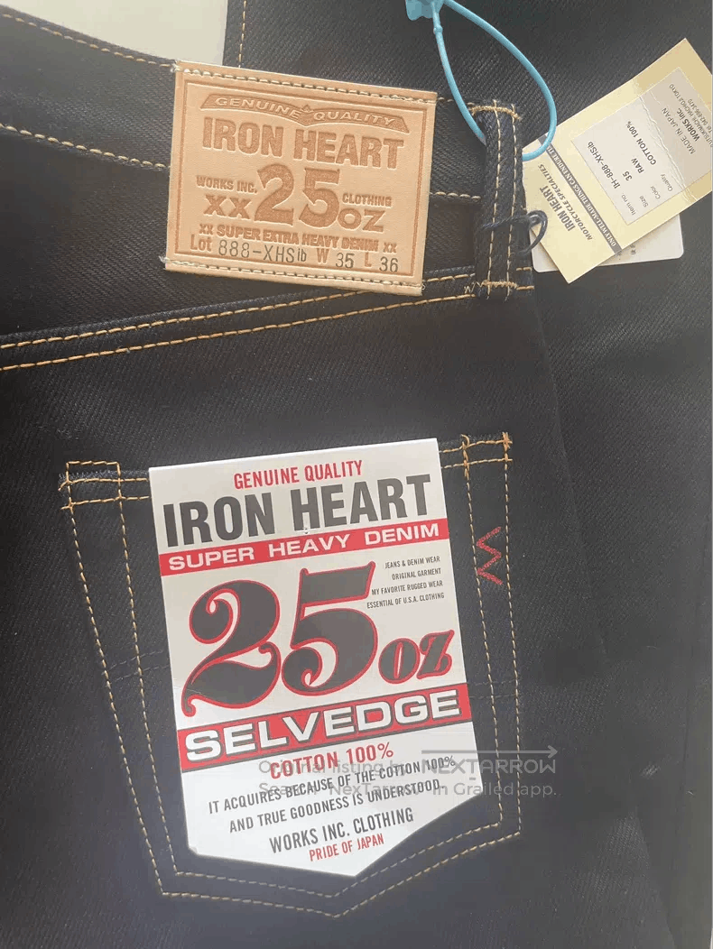 Iron Heart Iron Heart Blue and black double-dyed overweight jeans Size US 32 / EU 48 - 2 Thumbnail