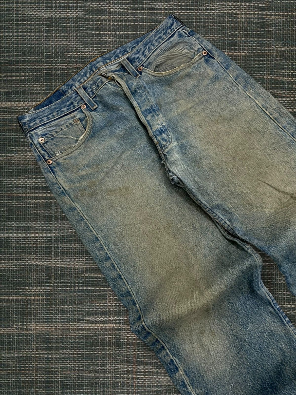 Levi's Vintage Clothing Og Vintage 1990s Designer Levis 501 Distressed Mudwash Style Size US 30 / EU 46 - 7 Thumbnail