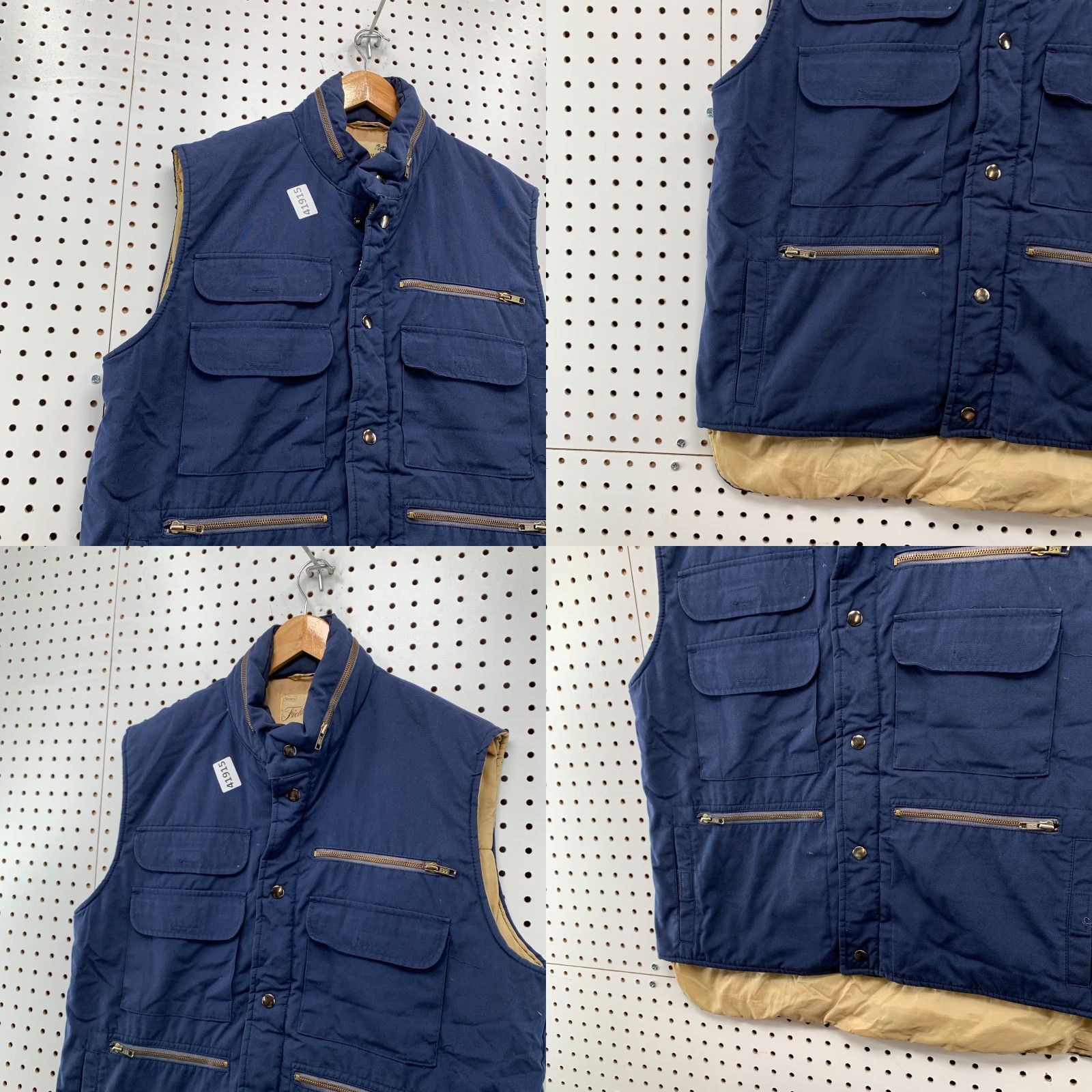 Sears VINTAGE Sears Fieldmasters Puffer Vest Men LT Large Tall Blue Pockets Utility Size US L / EU 52-54 / 3 - 8 Thumbnail
